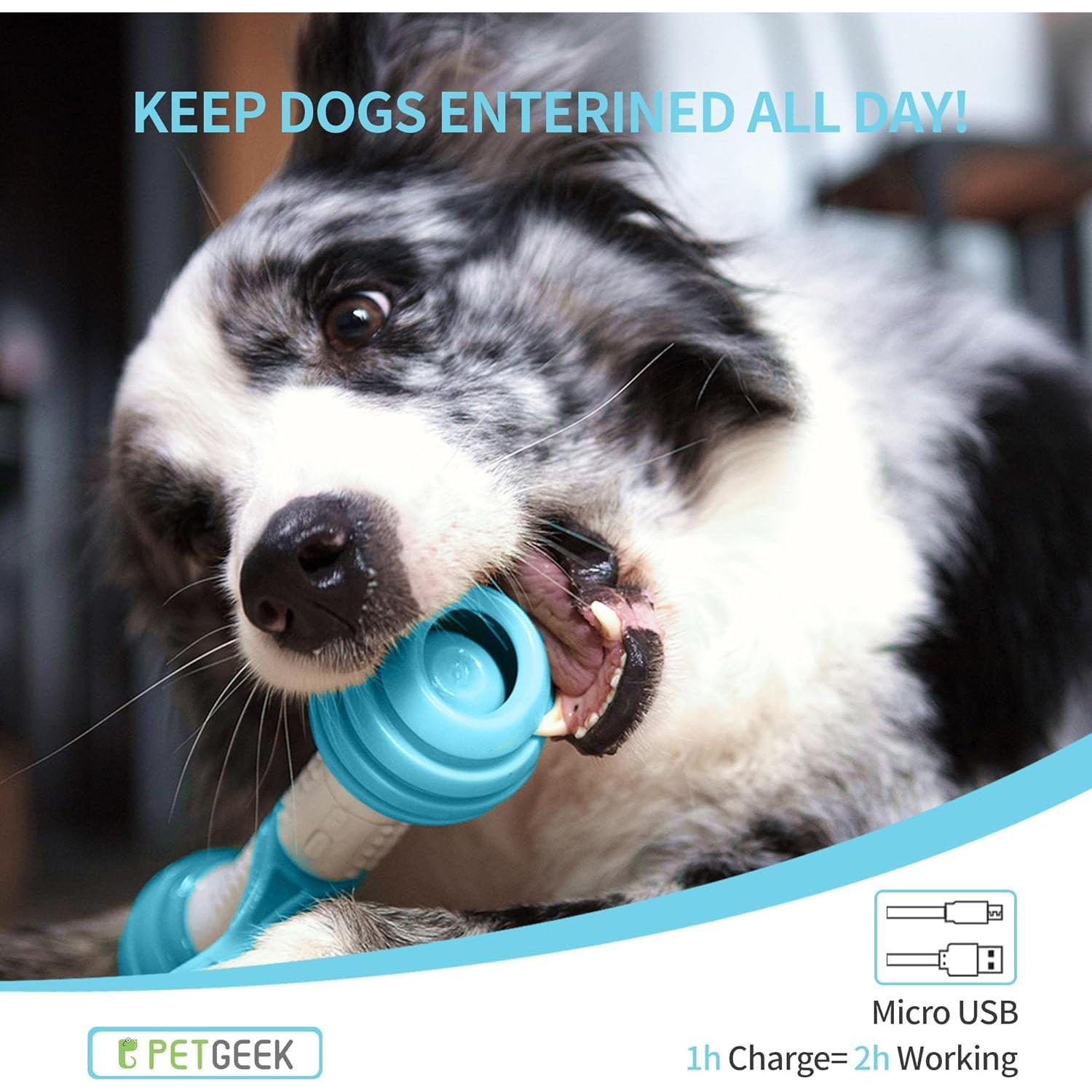 Juguete Interactivo para Perros PETGEEK Hueso Electrónico Azul