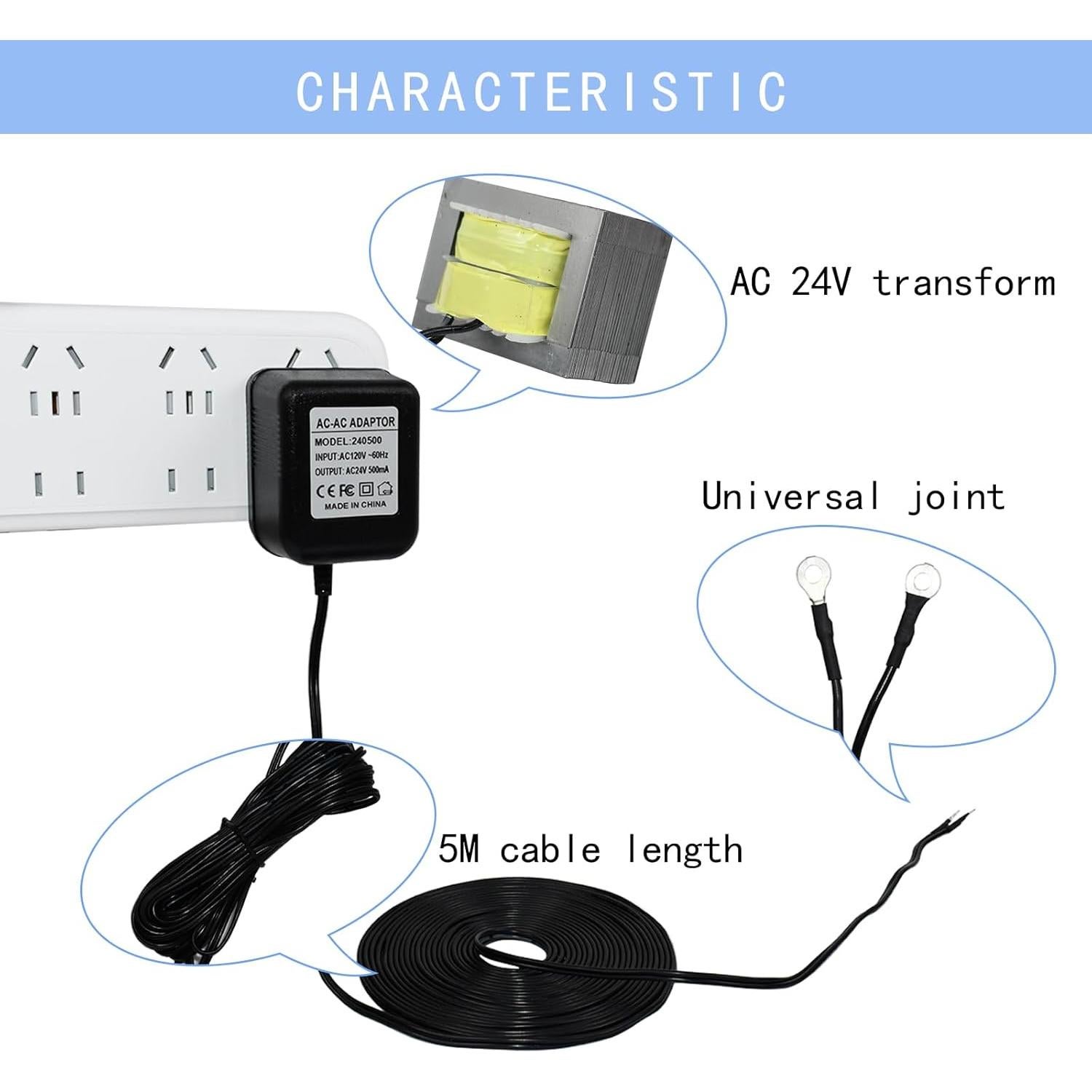 Adaptador de corriente VVHOOY 24V para timbres inteligentes
