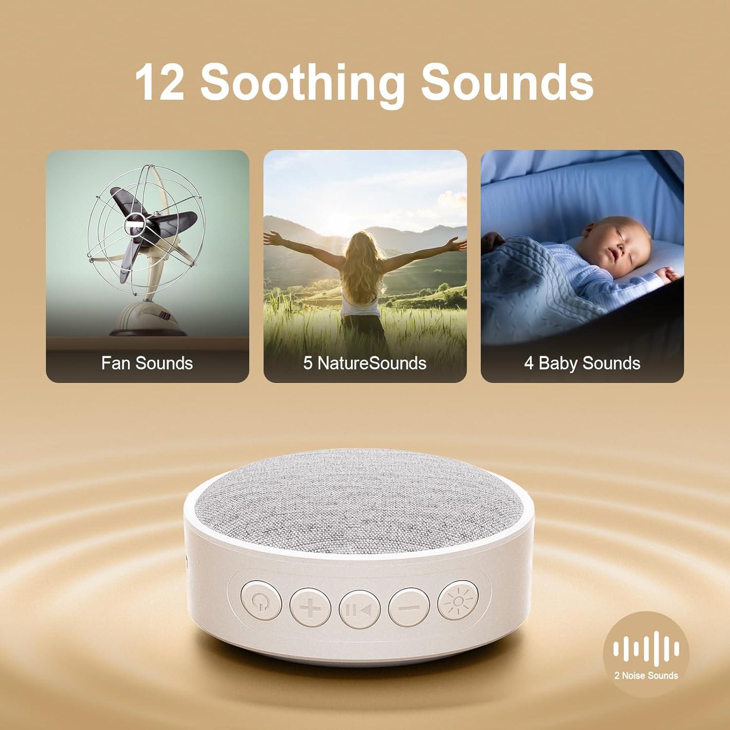 Máquina de Sonido Blanco Hotmoon HMNL03B-W-1 | 12 Sonidos