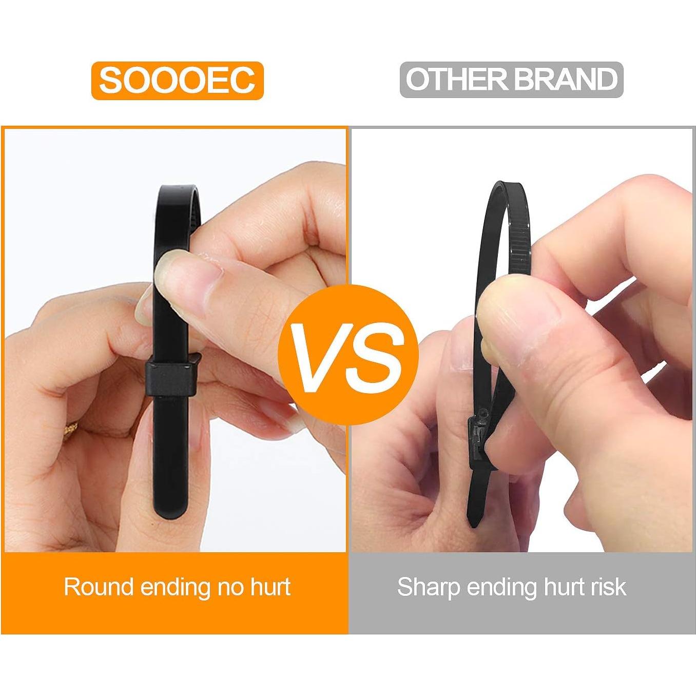 Bridas Reutilizables SOOOEC 15cm 100 Piezas Resistentes UV