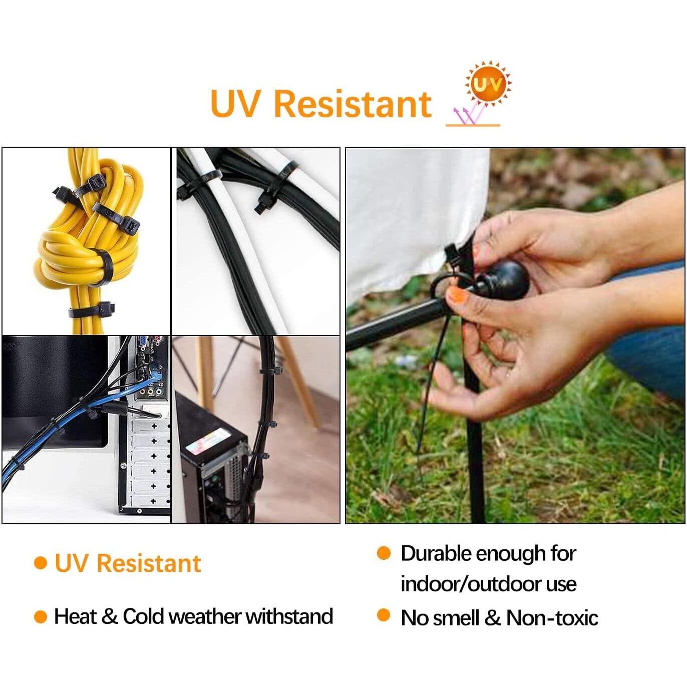 Bridas Reutilizables SOOOEC 15cm 100 Piezas Resistentes UV