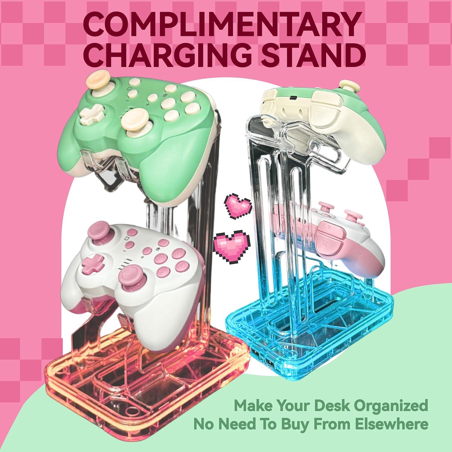 Controlador Inalámbrico TurbX Mini Mate Rosa para Switch y PC