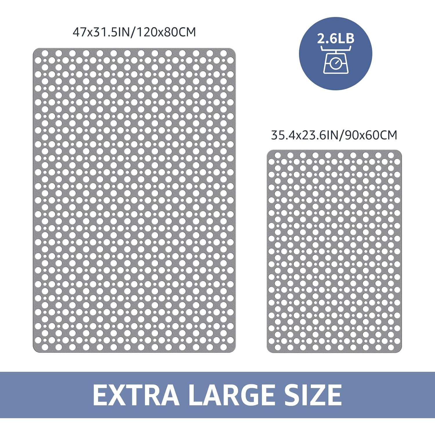 Mat de Ducha Antideslizante OTHWAY 89x61cm Gris Oscuro