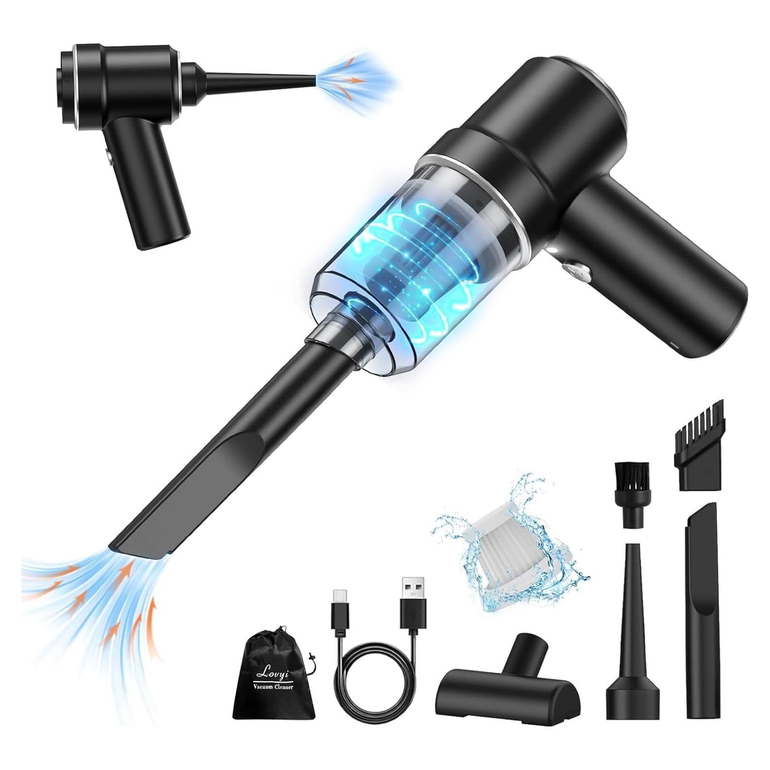 Aspiradora Mini Inalámbrica Lovyi 2 en 1 con LED 120W