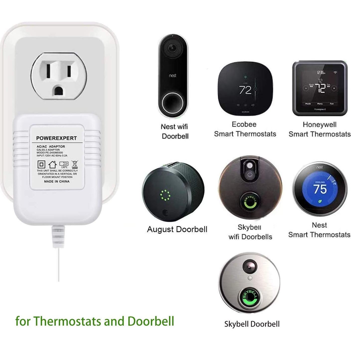 Adaptador Transformador 24V LIANSUM para Timbres y Termostatos
