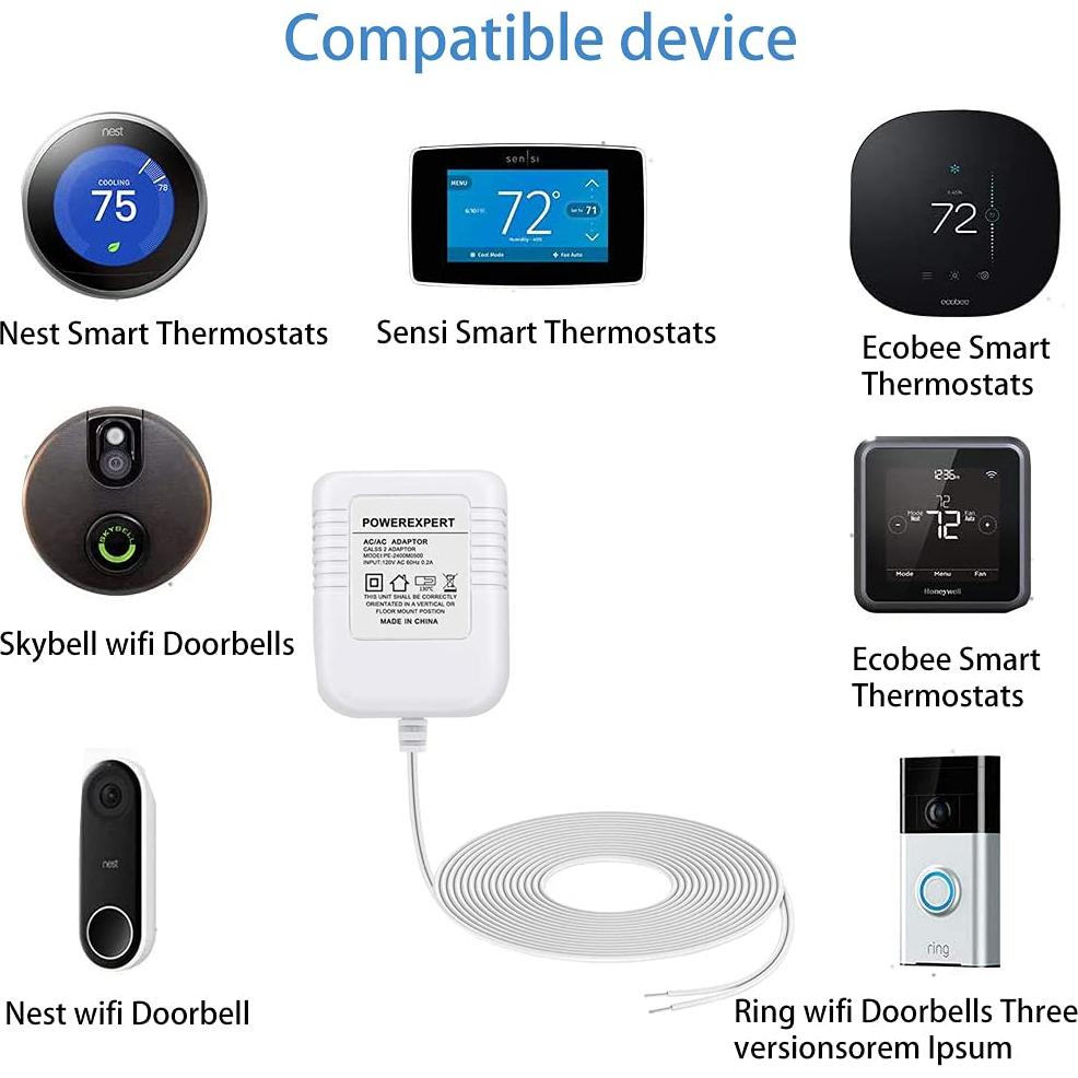 Adaptador Transformador 24V LIANSUM para Timbres y Termostatos