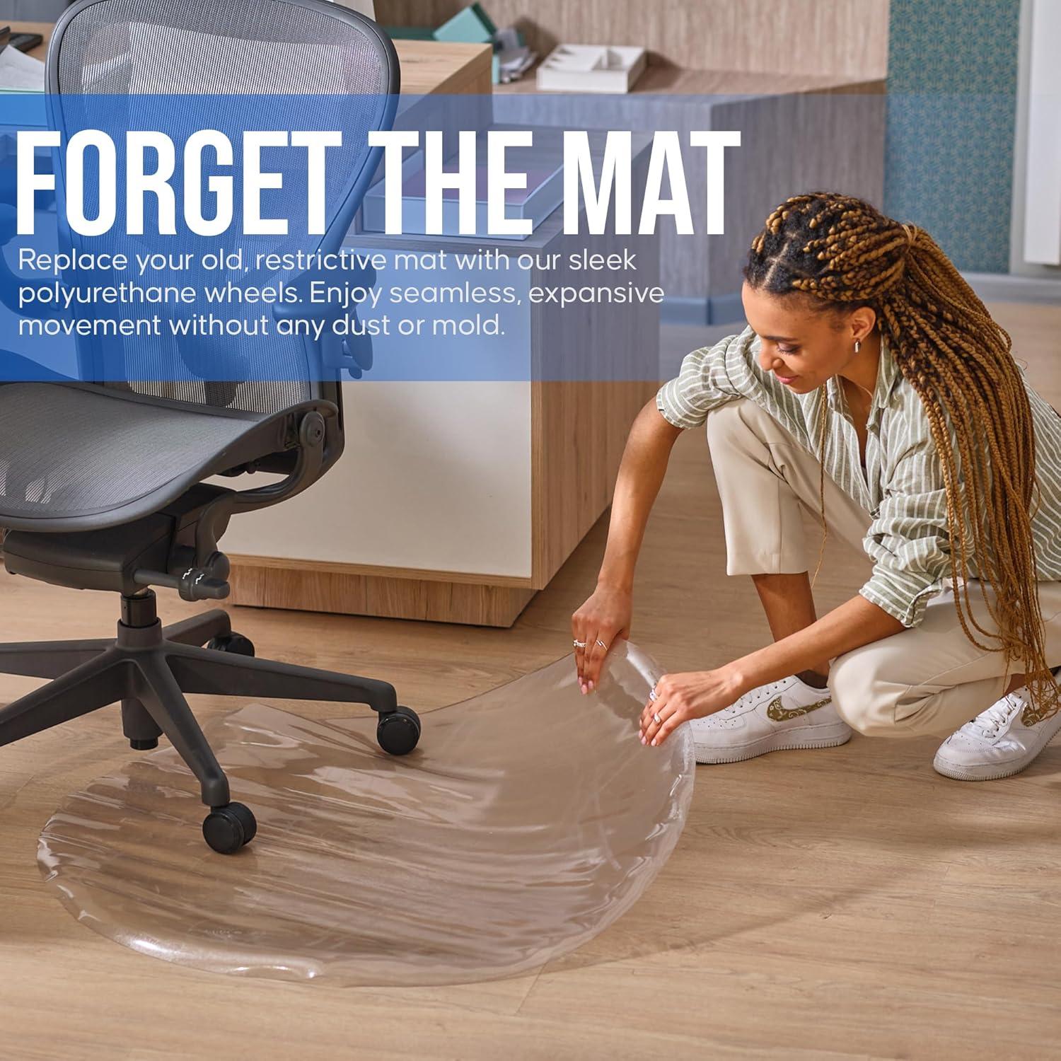 Juego de Ruedas para Silla Stealtho BLVK - Poliuretano Negro