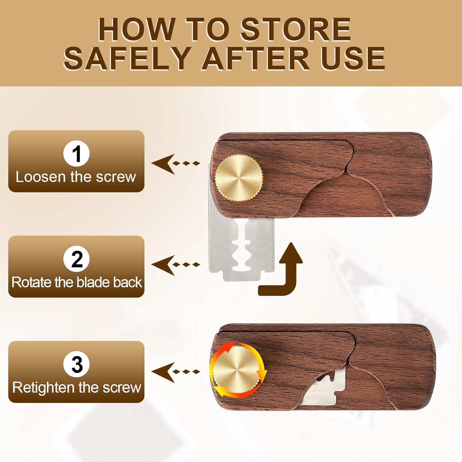 Herramienta de Puntuación de Pan HHZPAEK de Madera Negra