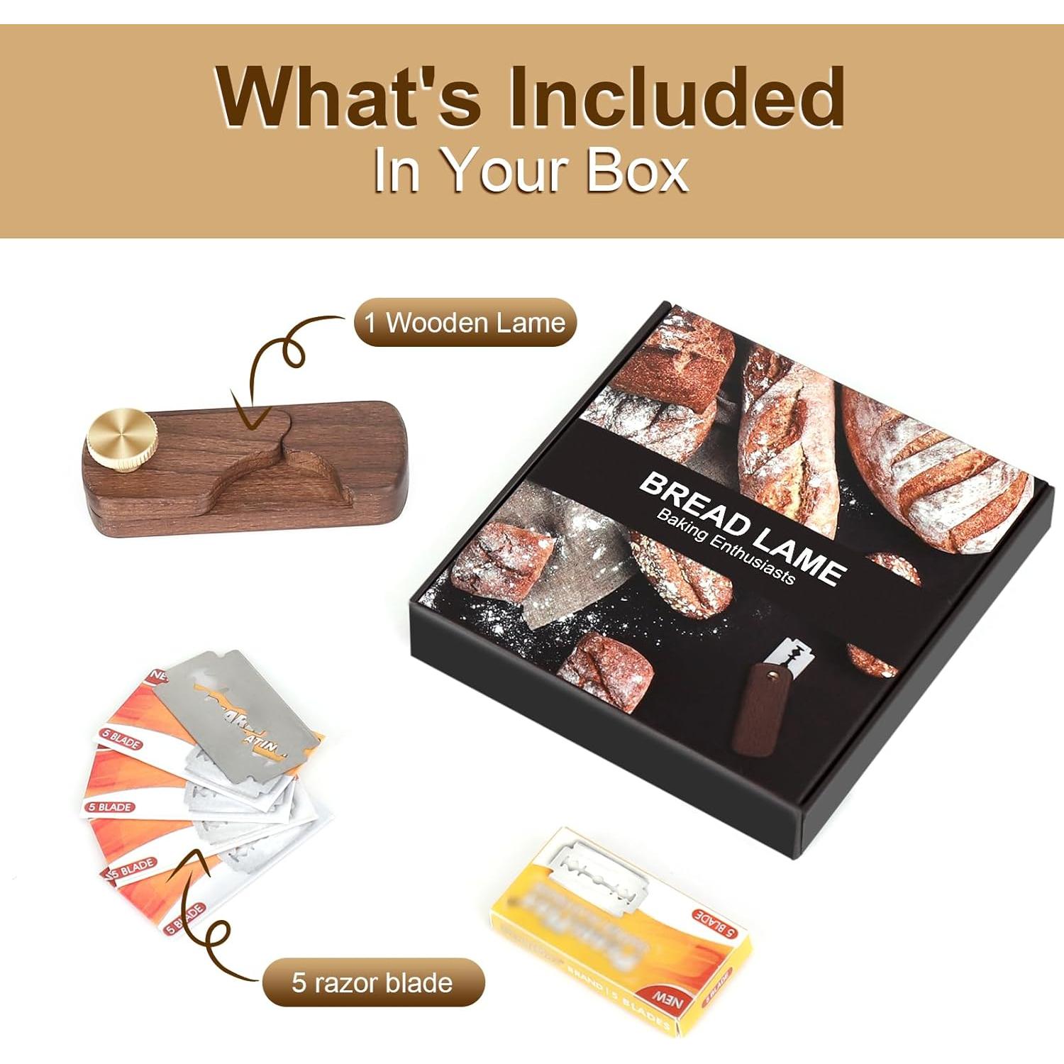 Herramienta de Puntuación de Pan HHZPAEK de Madera Negra