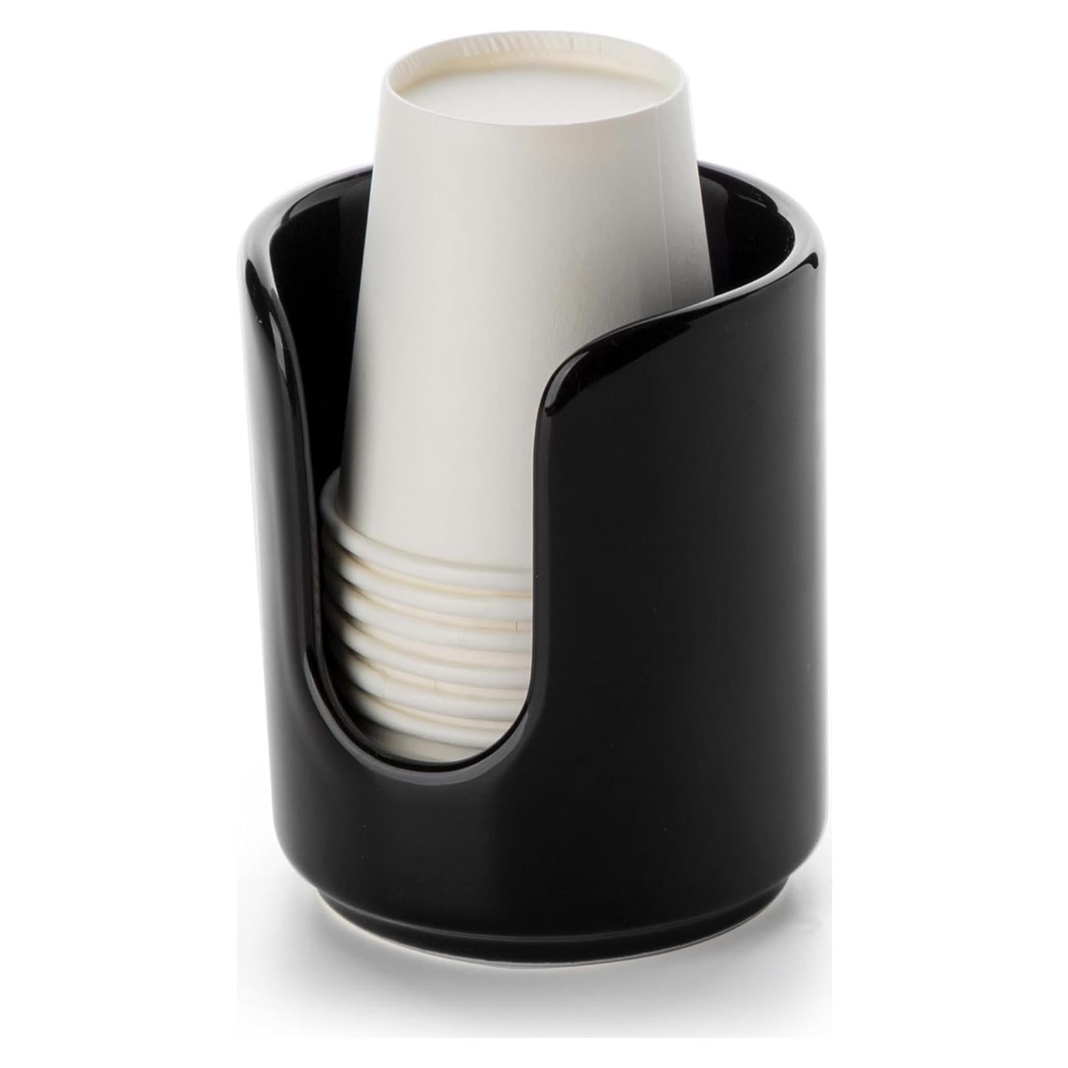 Dispensador de Tazas de Cerámica Viosuniu 3 oz Negro con 5 Tazas PLA