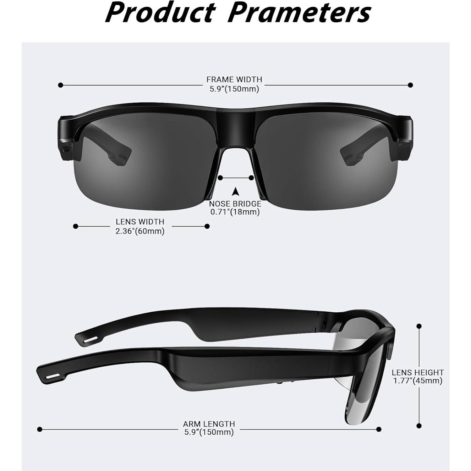 Gafas de Sol Polarizadas Bluetooth LVTEL LV-M6 Pro UV400