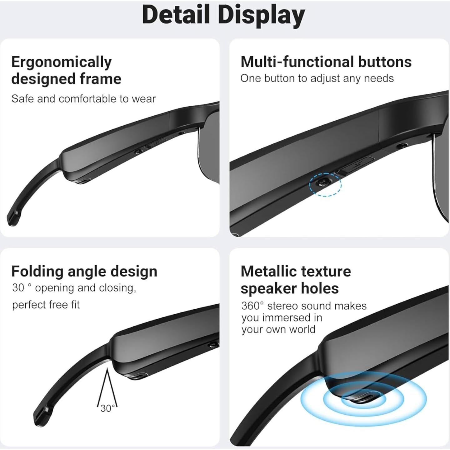 Gafas de Sol Polarizadas Bluetooth LVTEL LV-M6 Pro UV400