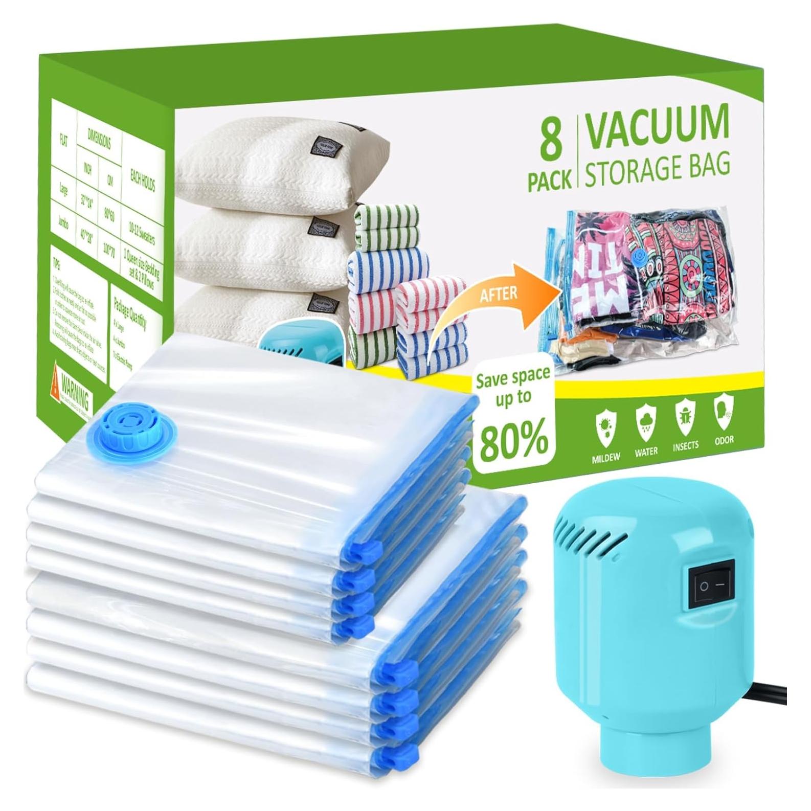 Bolsas de Sellado al Vacío Morecoo 8 Pzas Jumbo y Grandes