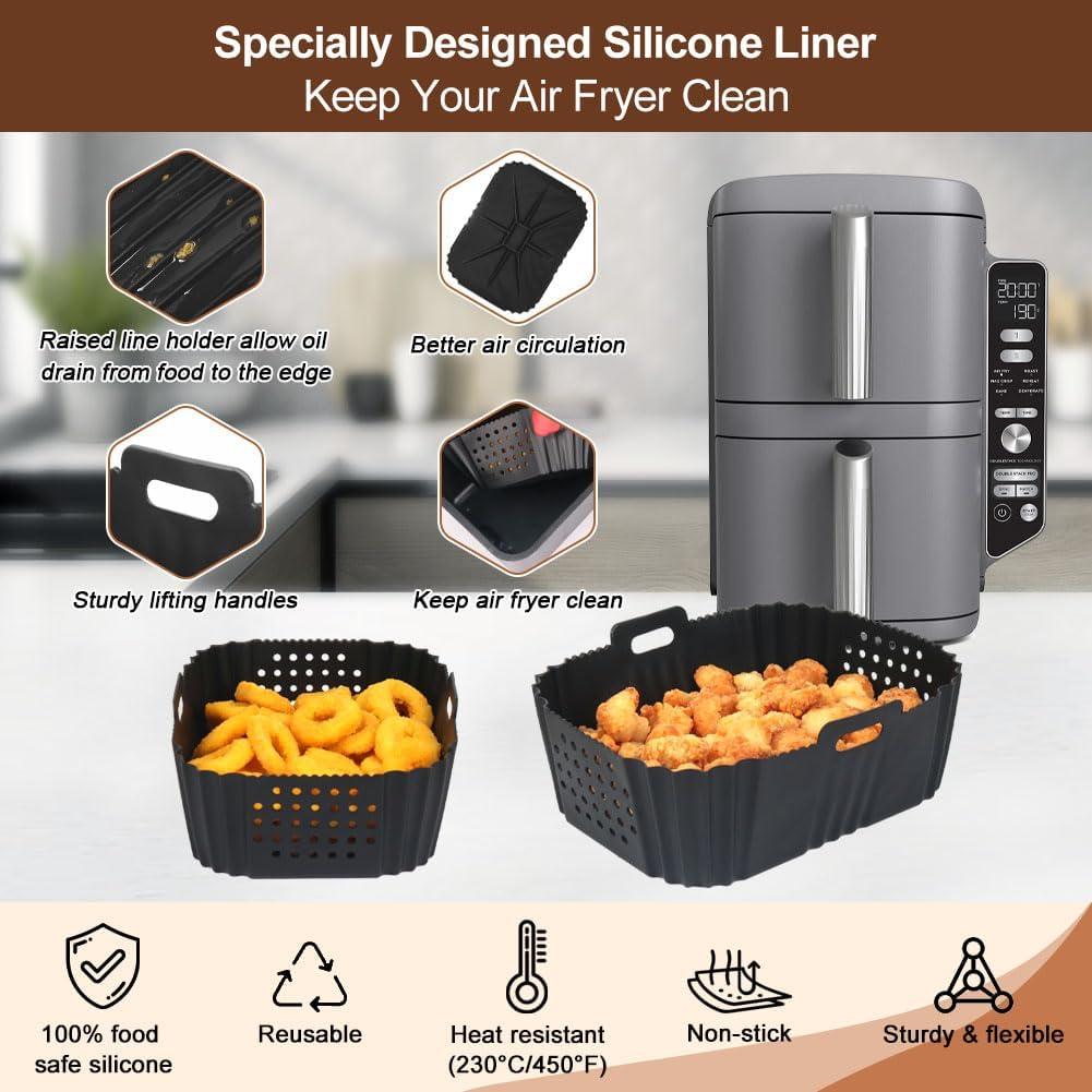 Forros de Silicona Reutilizables BYKITCHEN para Freidora Ninja SL401