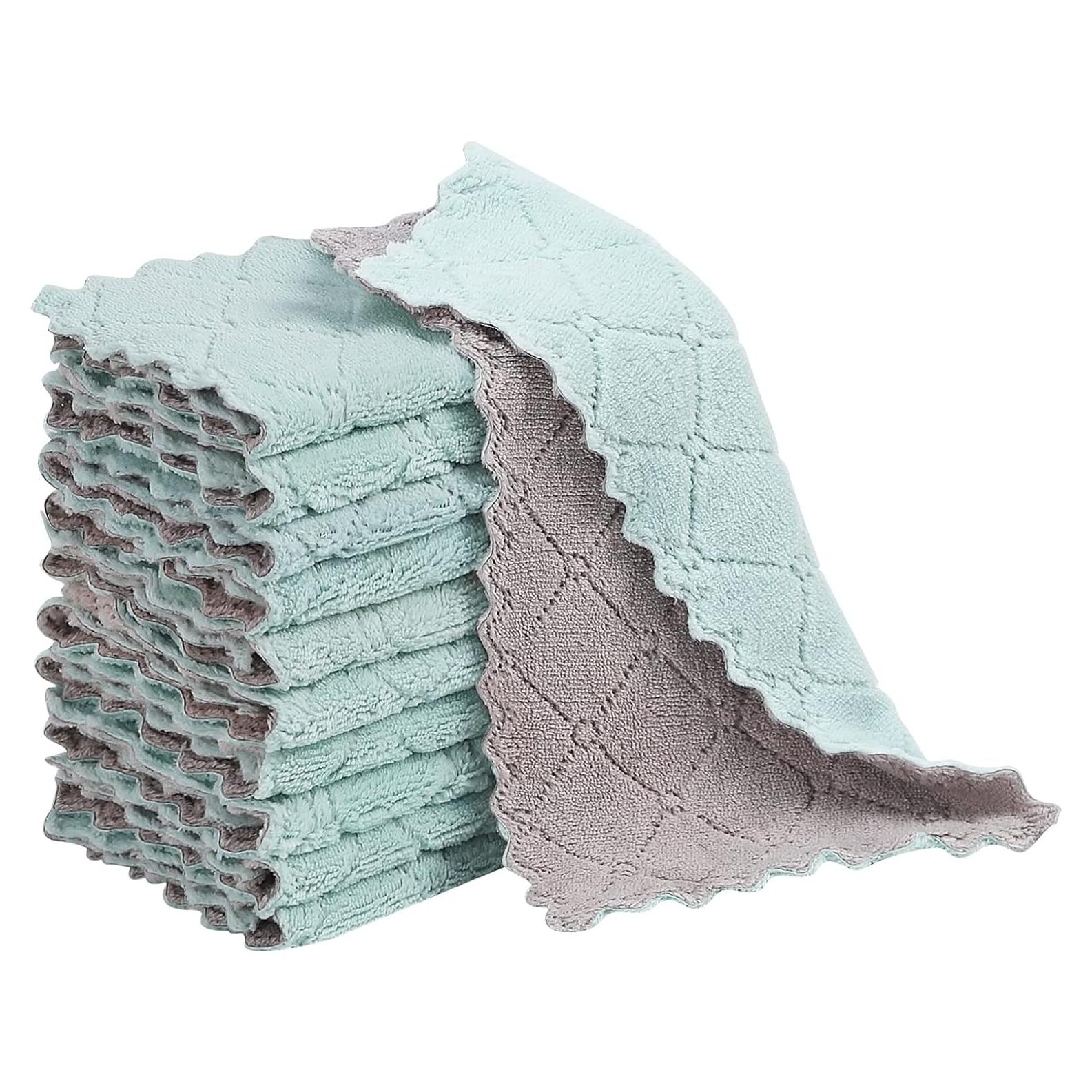 Paquete de 10 paños de cocina GADIEDIE microfibra absorbente