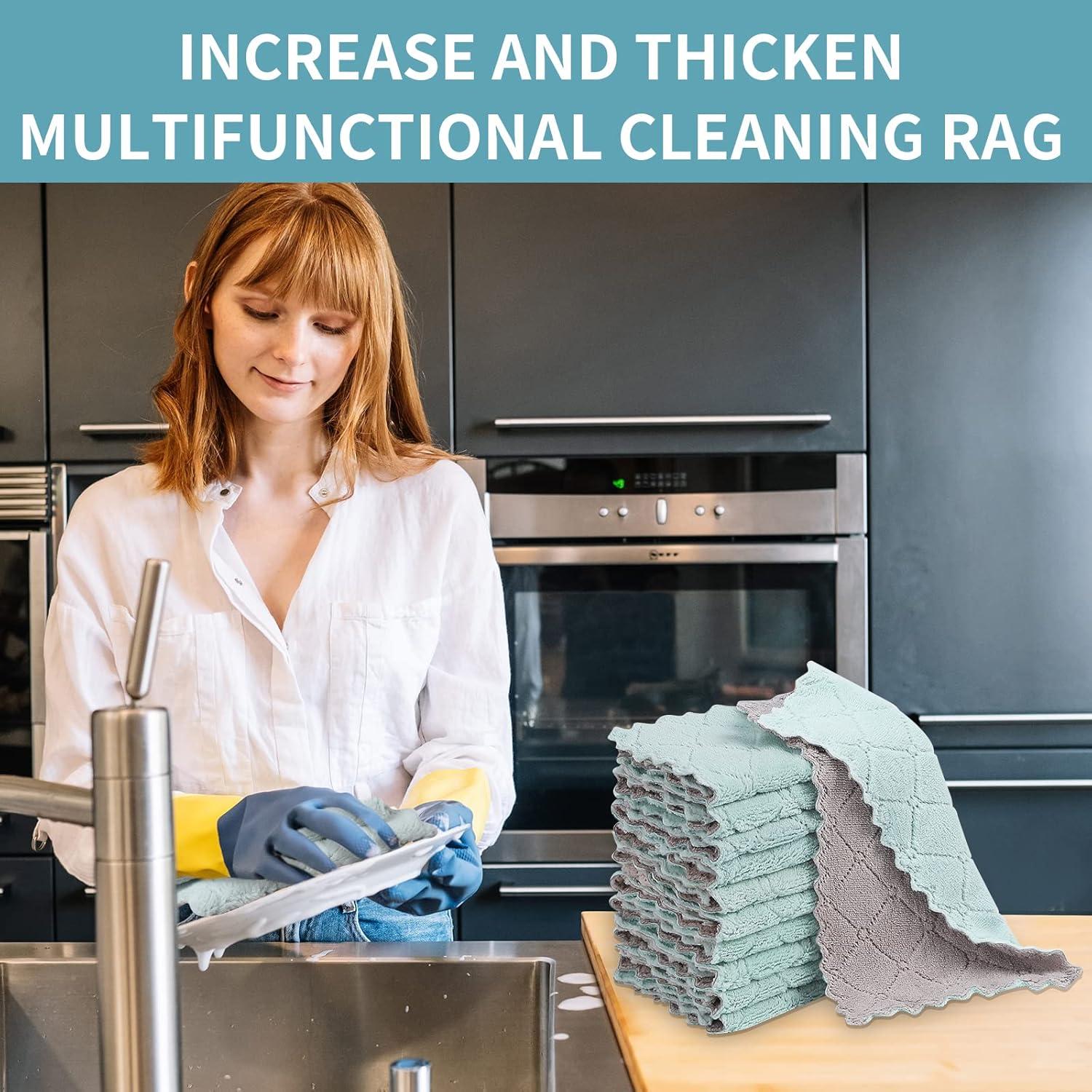 Paquete de 10 paños de cocina GADIEDIE microfibra absorbente