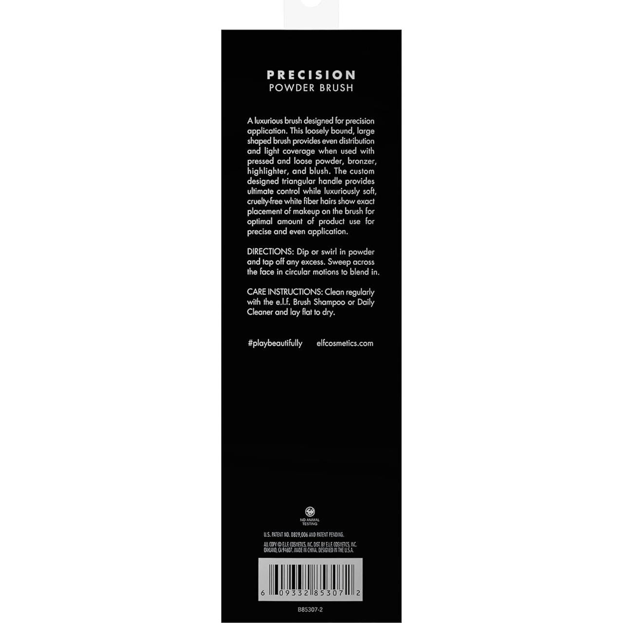 Brocha de Polvo Precisa e.l.f. 20.3 cm Vegana y Libre de Crueldad