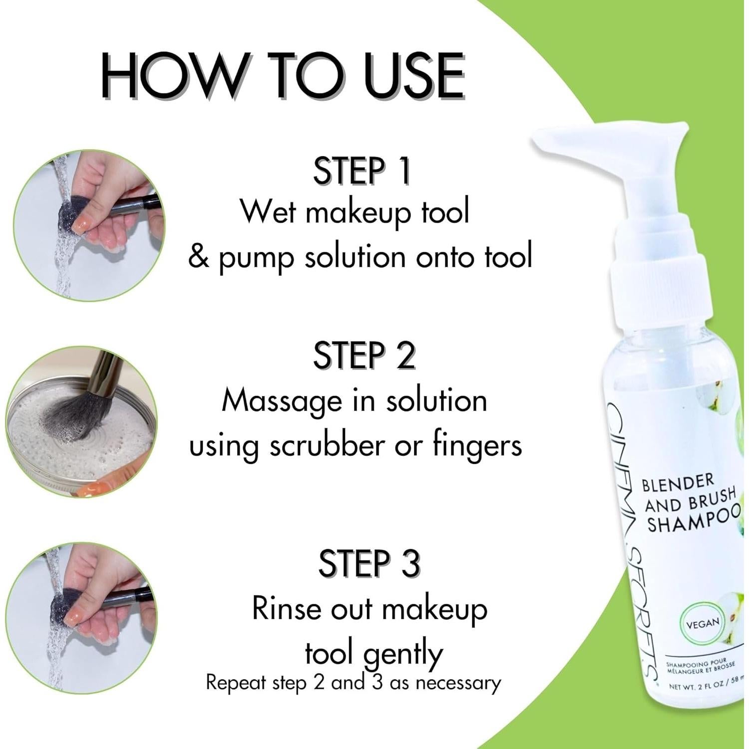 Limpiador de Brochas Vegano Cinema Secrets 60g - Champú Natural