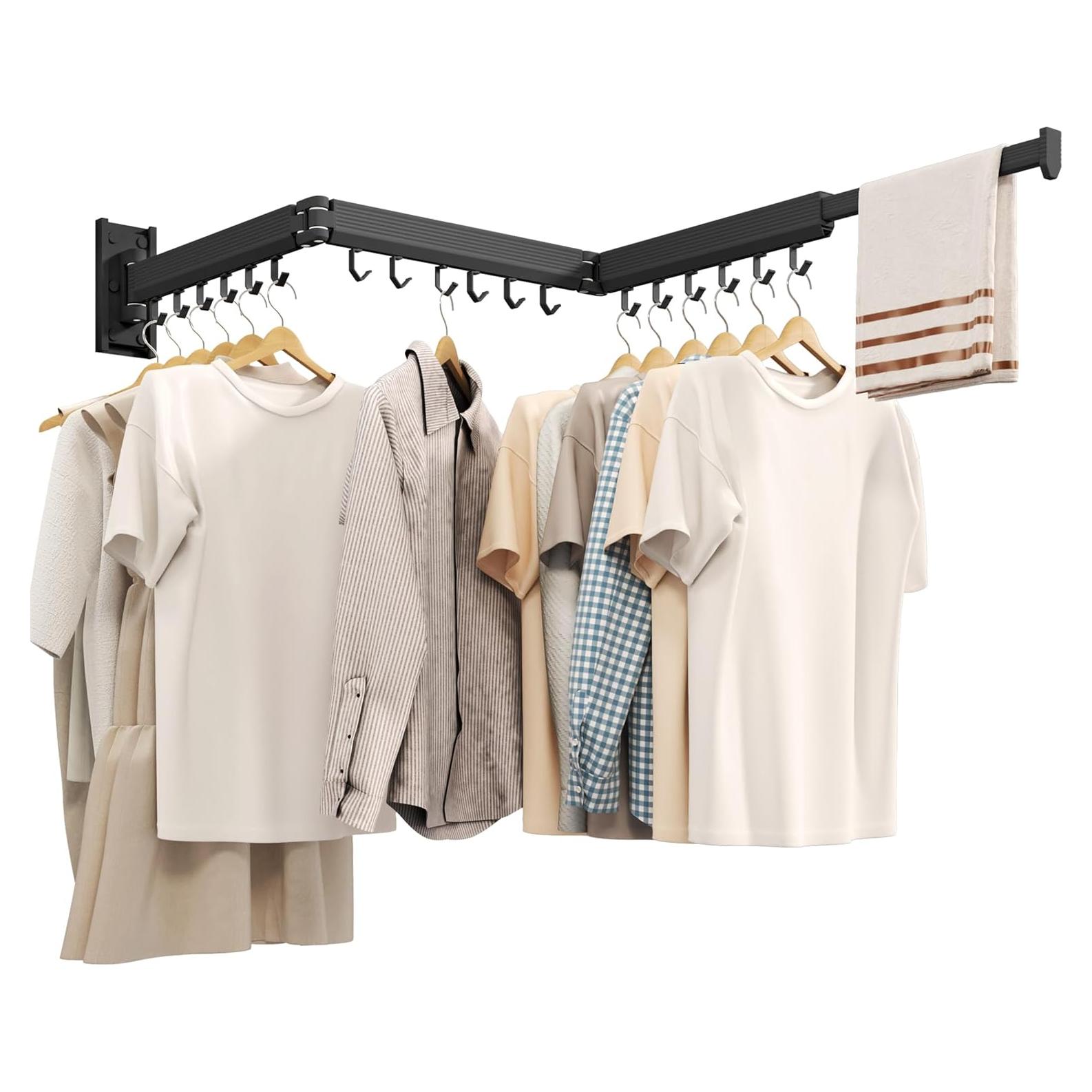 Estante de Secado Plegable CHAHUANV Montado en Pared Blanco