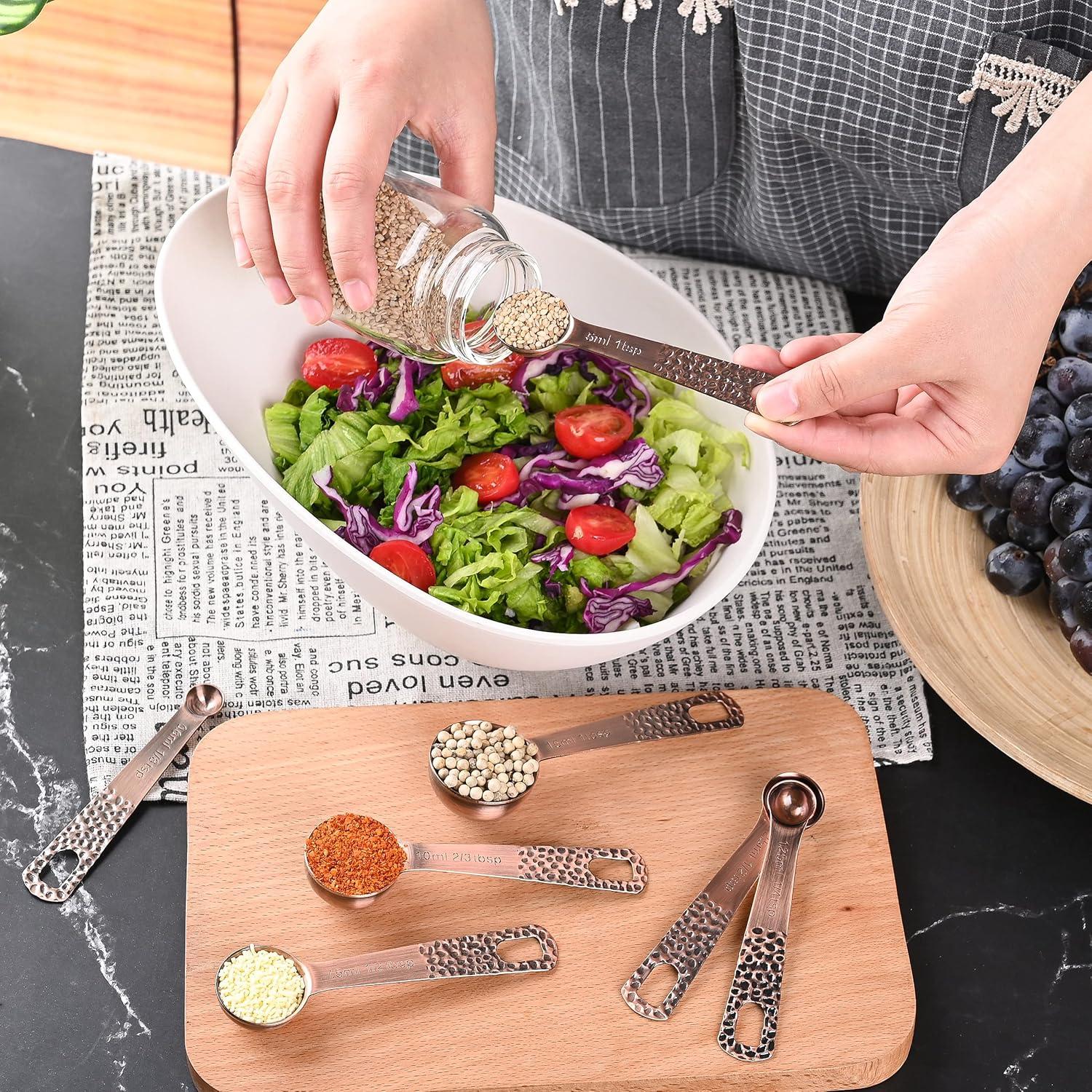 Juego de Tazas y Cucharas Medidoras Smithcraft Acero Inoxidable 13 Piezas