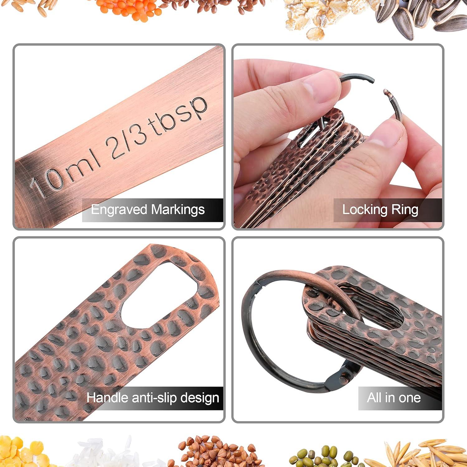 Juego de Tazas y Cucharas Medidoras Smithcraft Acero Inoxidable 13 Piezas