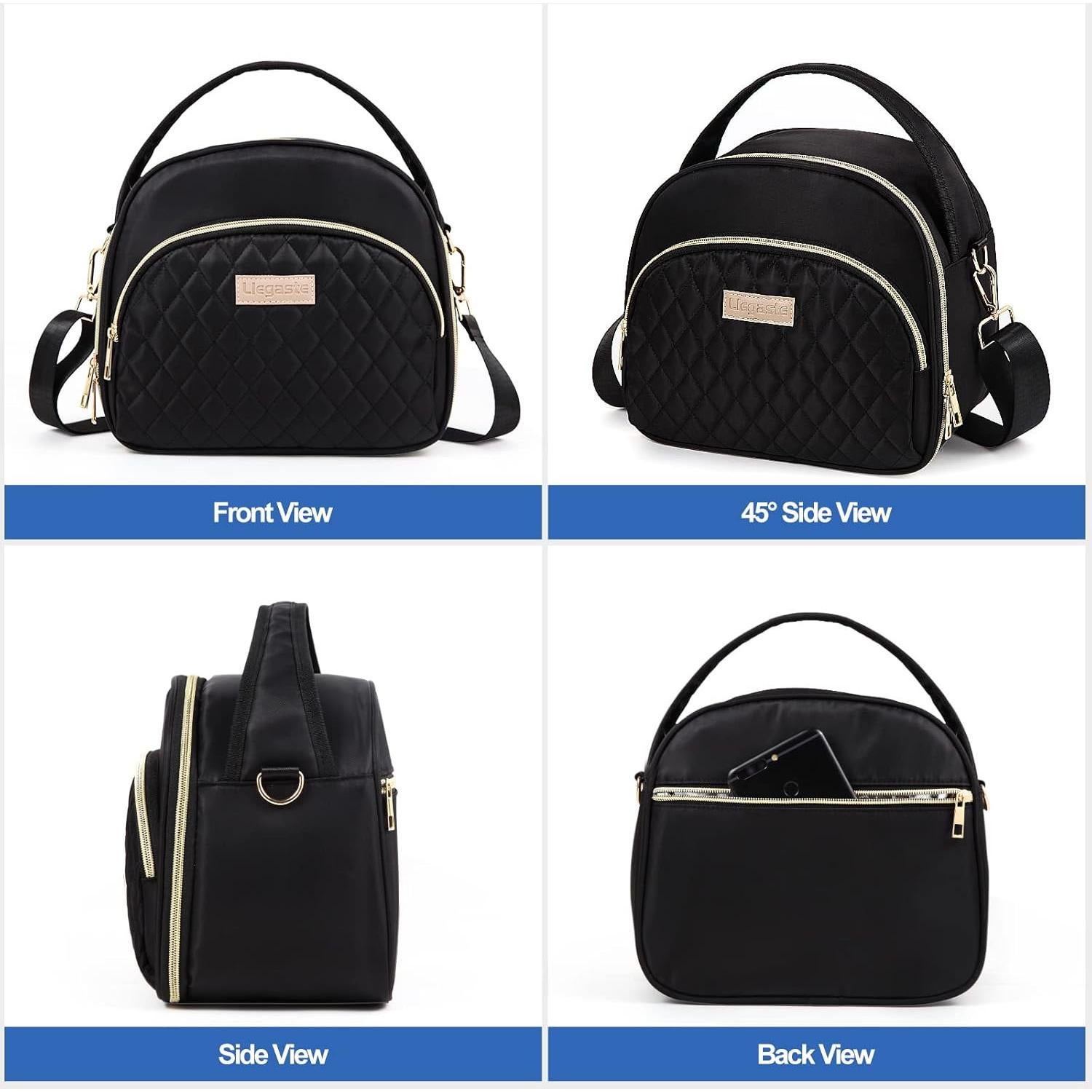 Bolsa Térmica LLEGASTE Negra para Almuerzo 9L Reutilizable