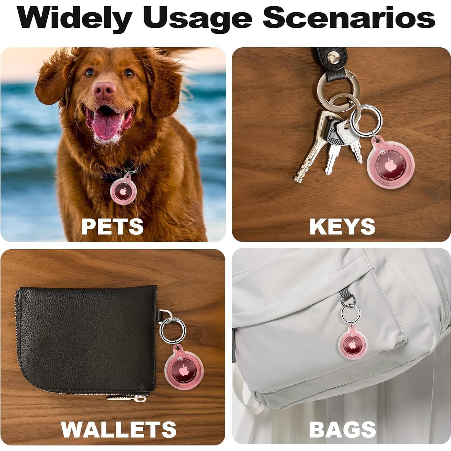 Funda Impermeable para Airtag Foweroty Rosa Claro IPX8