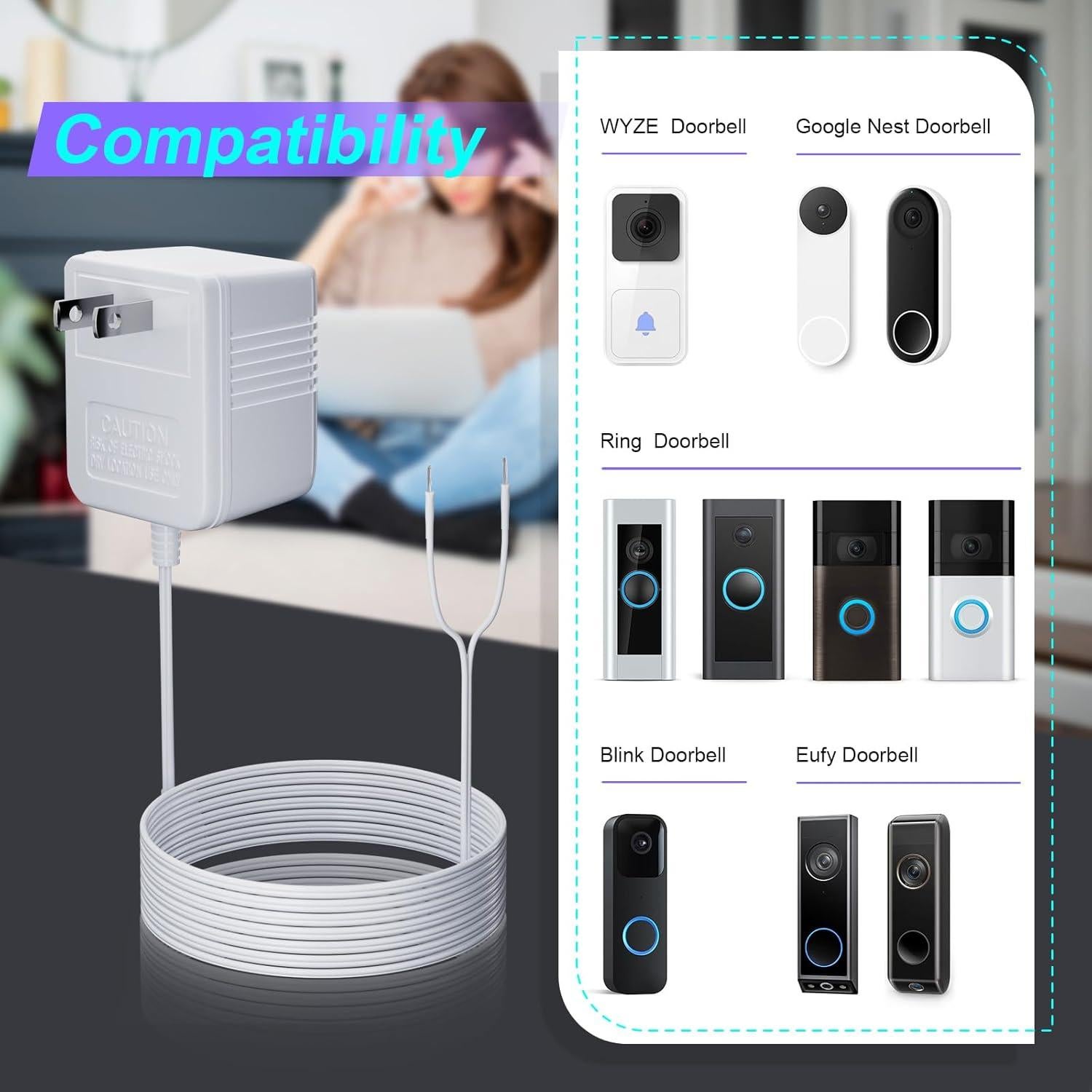 Transformador de Timbre 24V UAUSE 5M para Termostatos