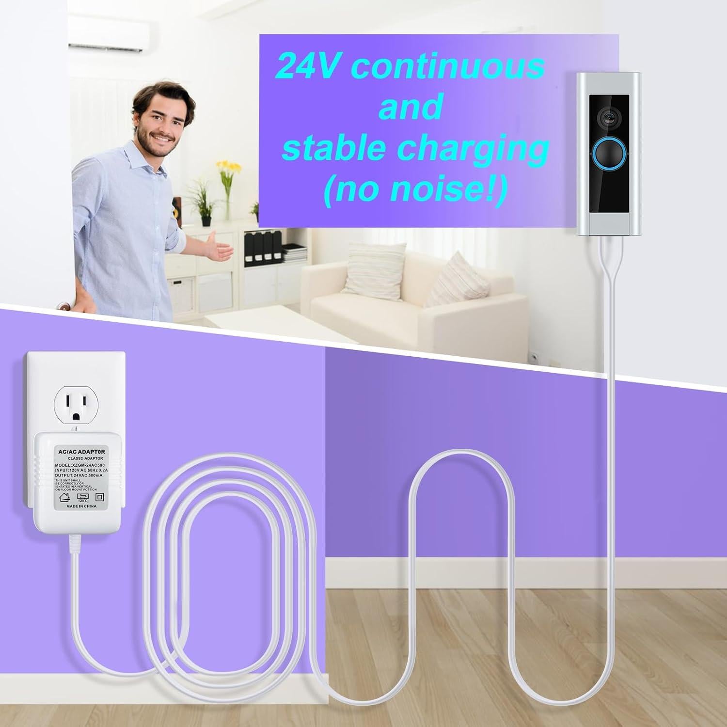 Transformador de Timbre 24V UAUSE 5M para Termostatos