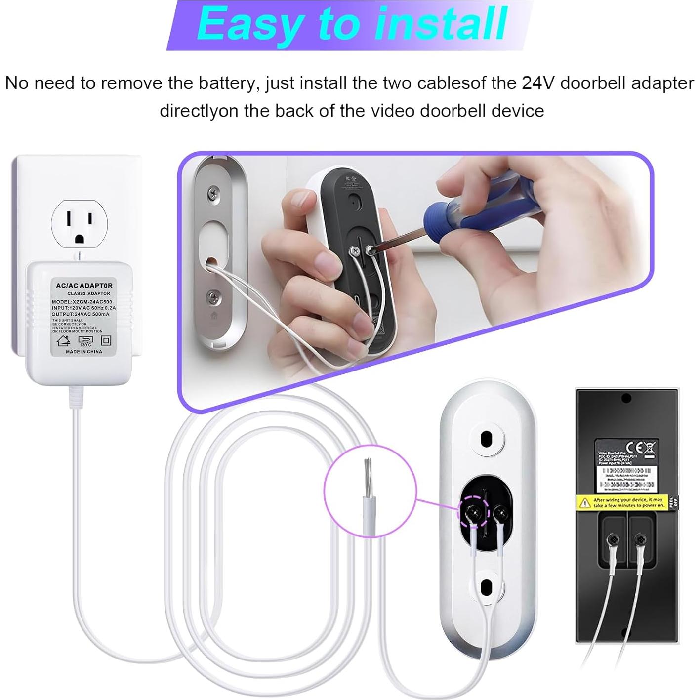 Transformador de Timbre 24V UAUSE 5M para Termostatos