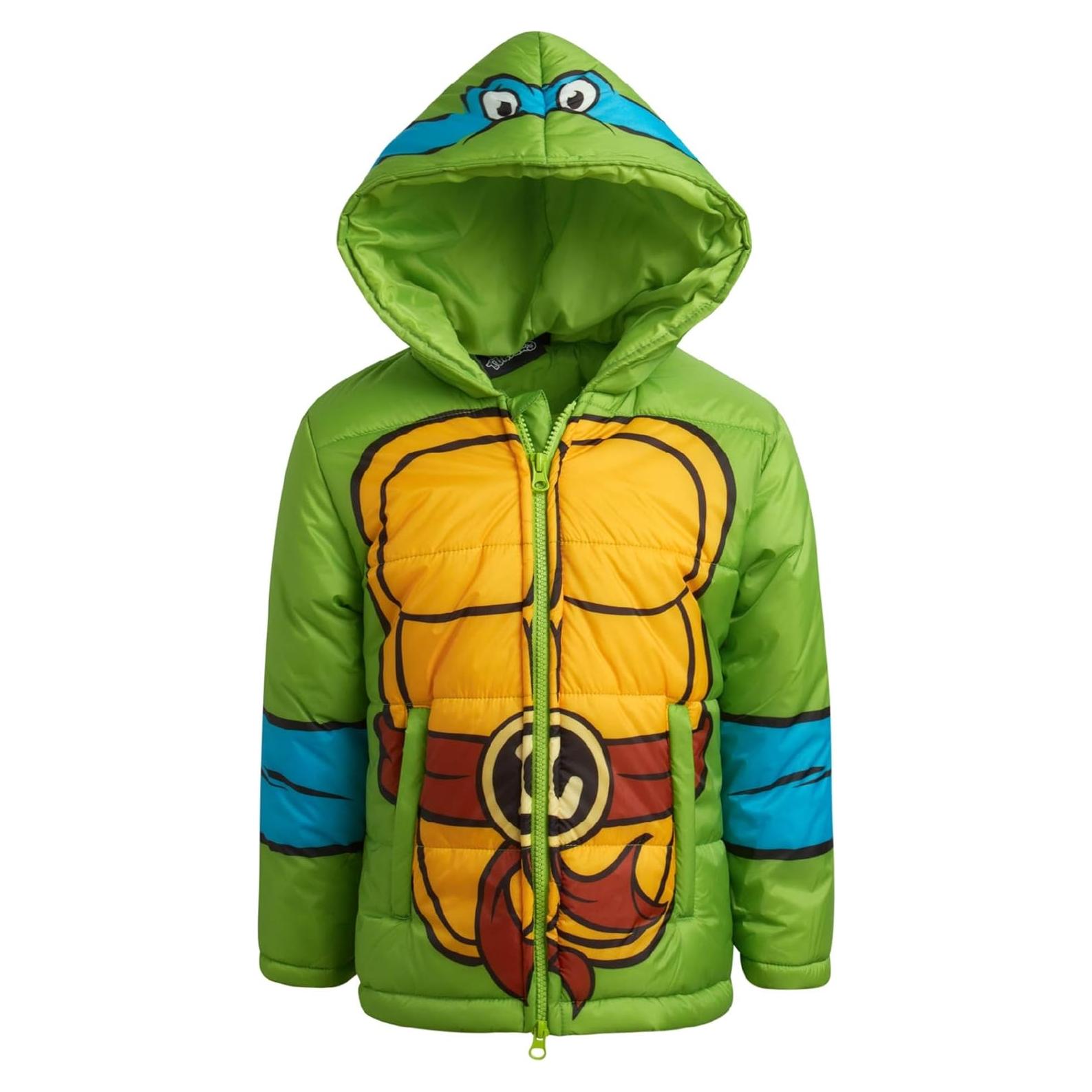 Chaqueta Puffer Niños Tortugas Ninja Leonardo 3T Verde