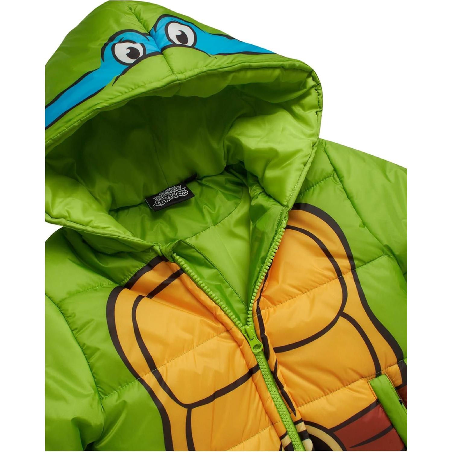 Chaqueta Puffer Niños Tortugas Ninja Leonardo 3T Verde