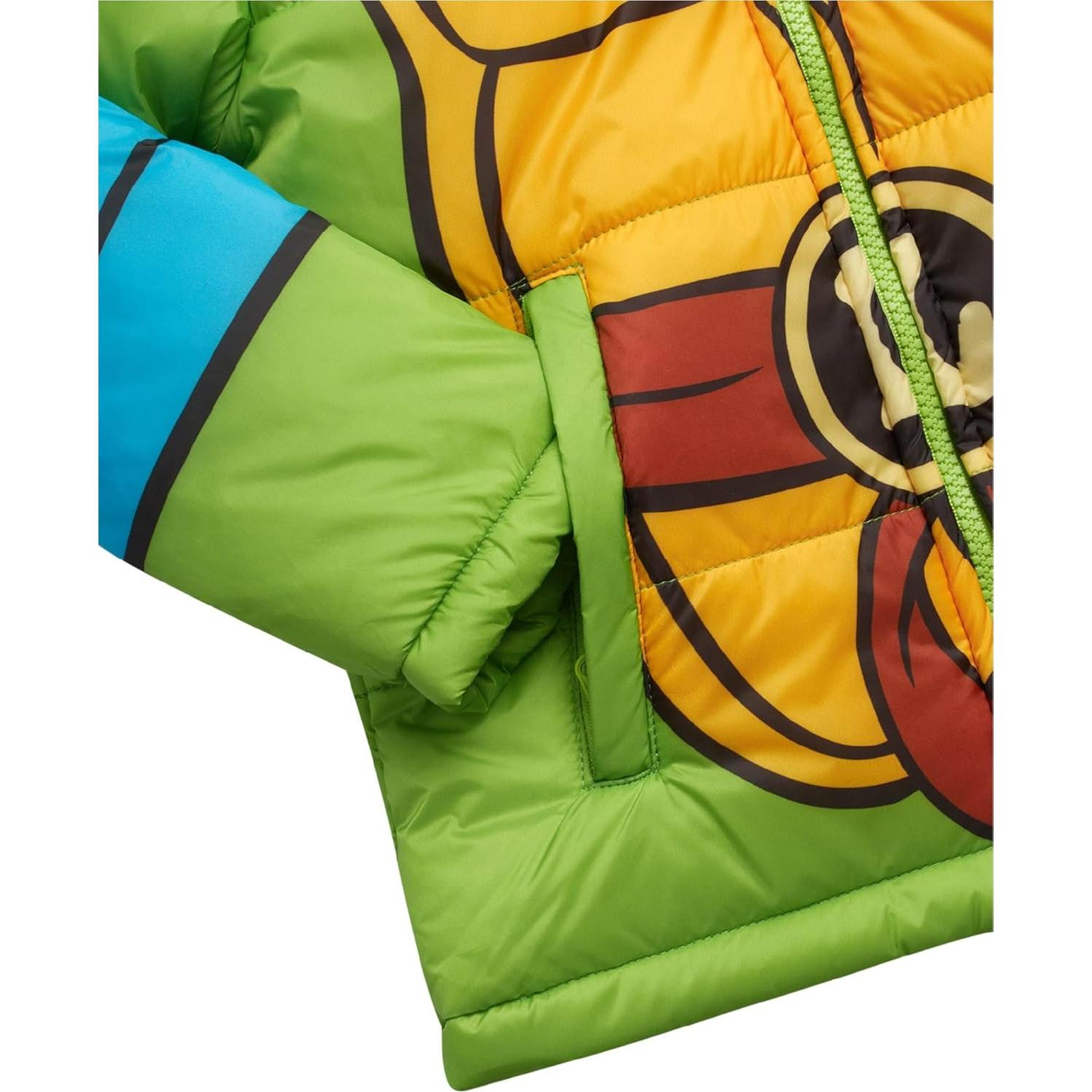 Chaqueta Puffer Niños Tortugas Ninja Leonardo 3T Verde