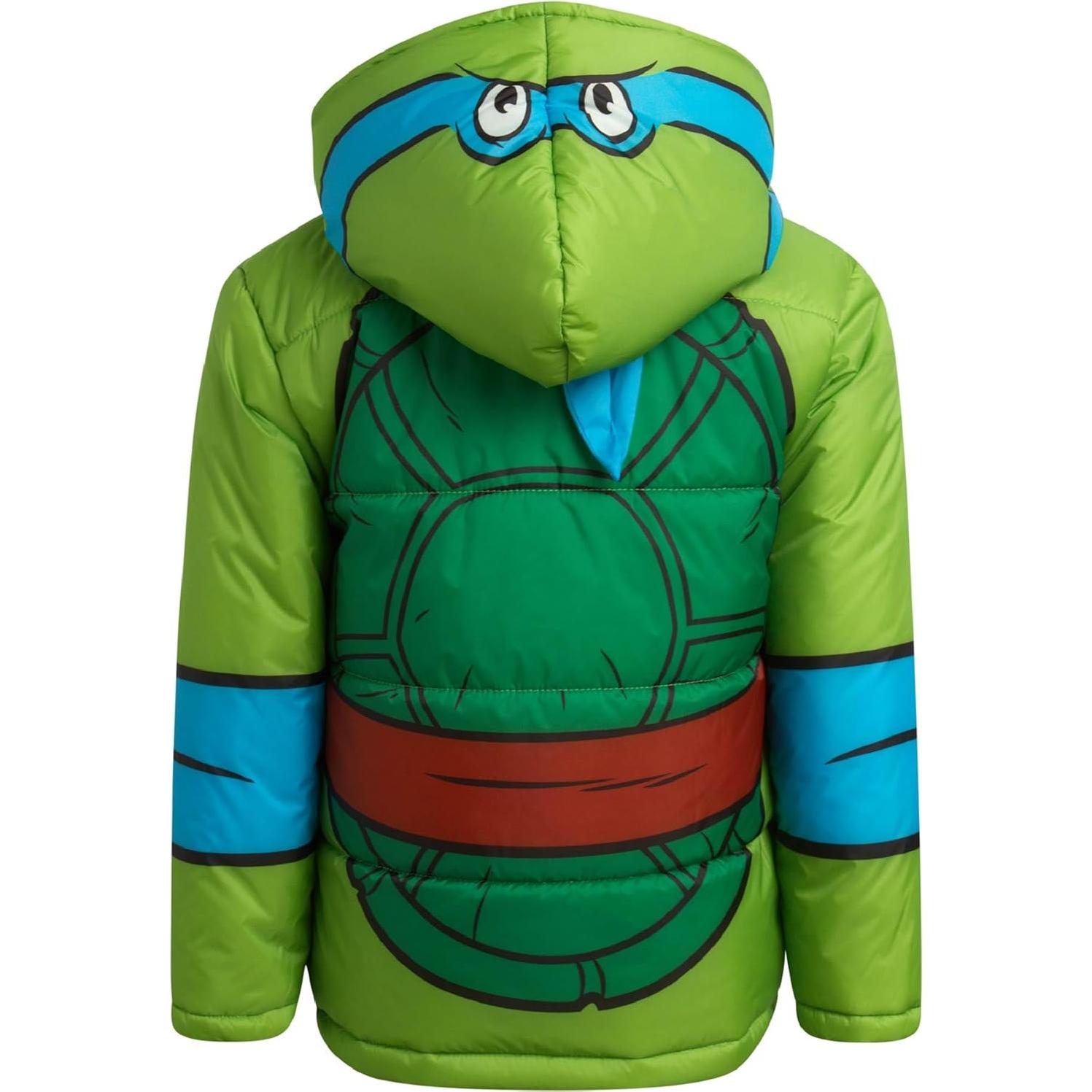 Chaqueta Puffer Niños Tortugas Ninja Leonardo 3T Verde