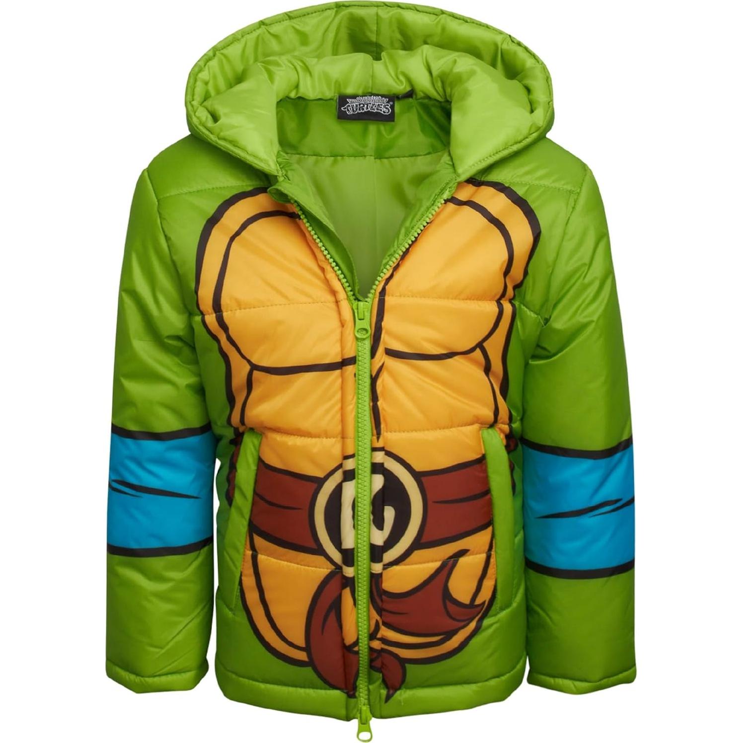 Chaqueta Puffer Niños Tortugas Ninja Leonardo 3T Verde