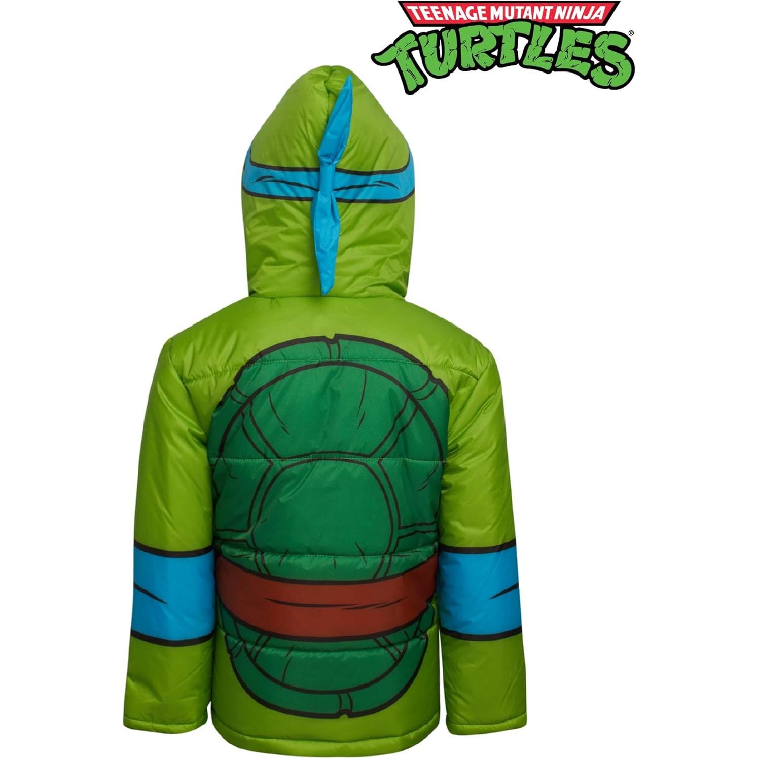 Chaqueta Puffer Niños Tortugas Ninja Leonardo 3T Verde
