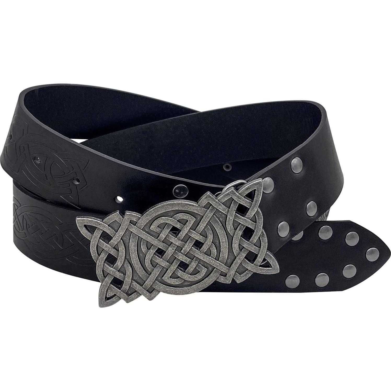 Cinturón Medieval Vikingo JAOYU de Cuero PU Ajustable 165 cm