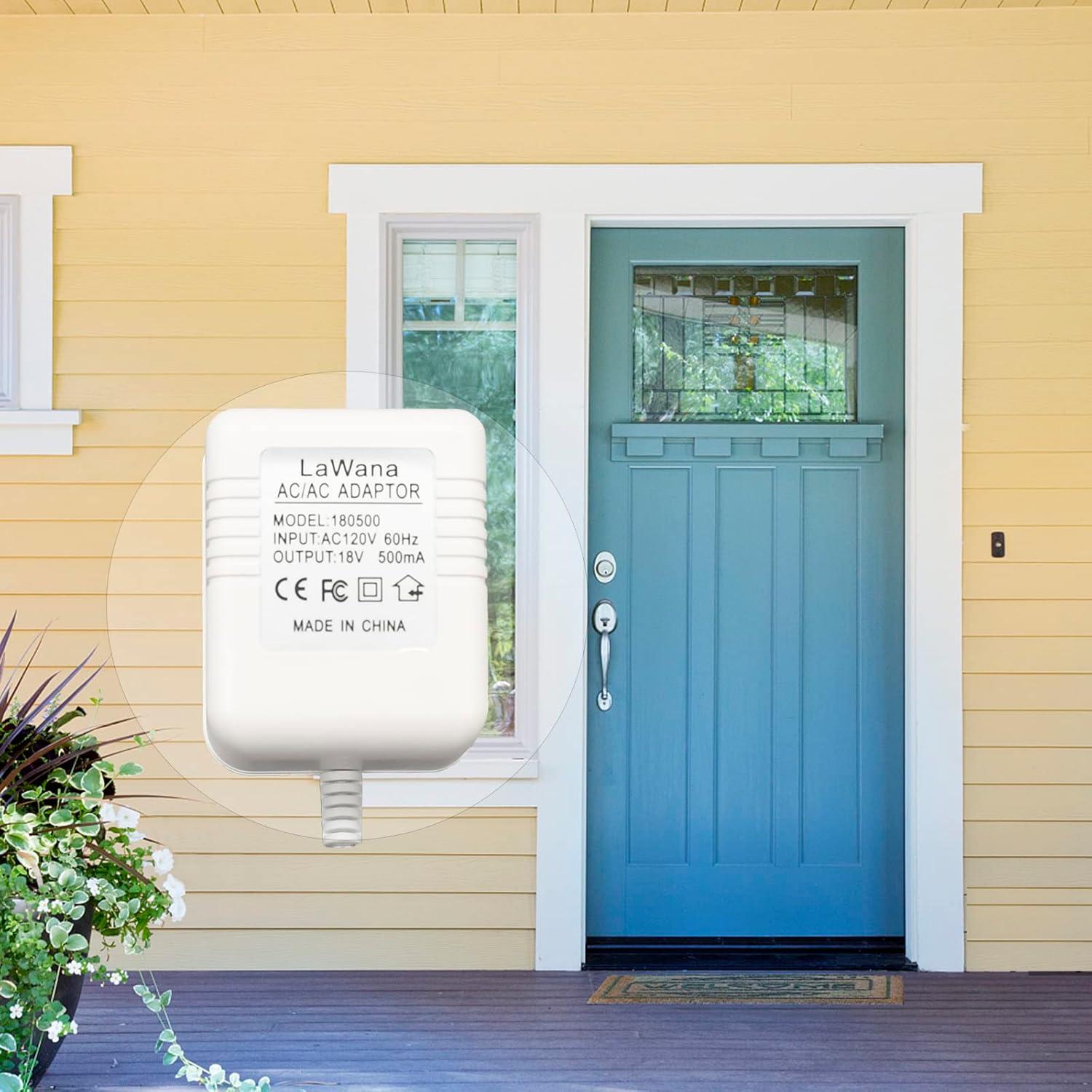 Adaptador de corriente 18V 500mA LaWana para timbres Ring y Nest