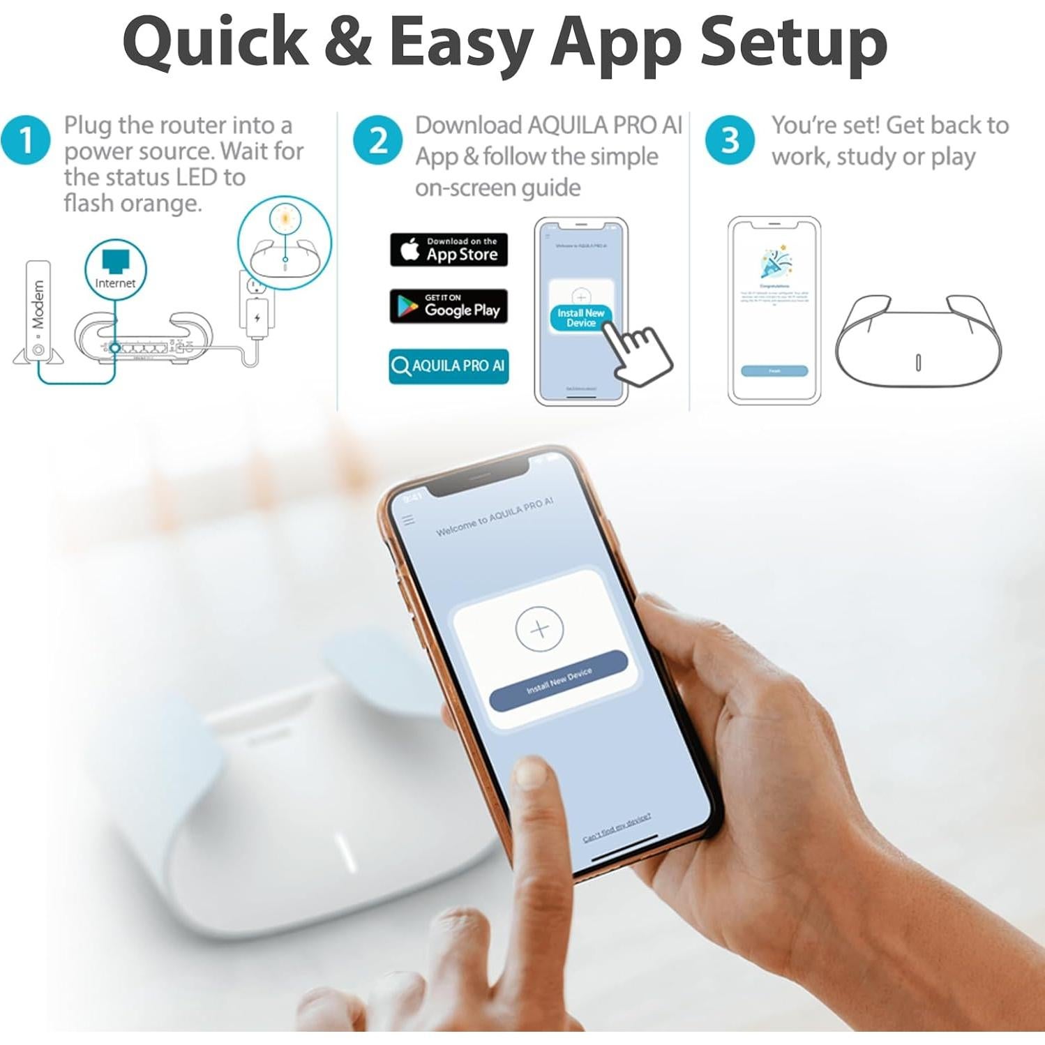 D-Link AX3000 WiFi 6 Mesh 3-Pk - Cobertura 650 m²