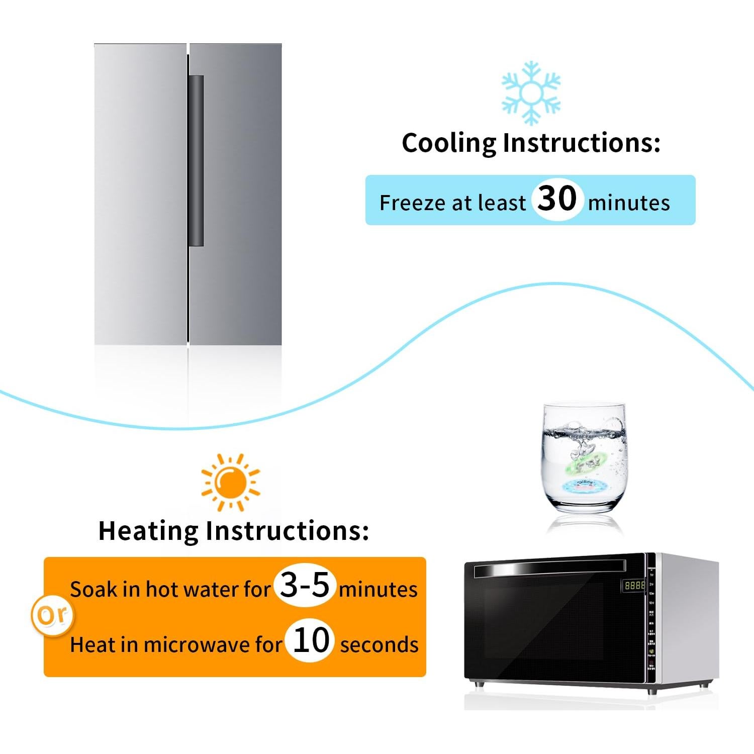 Almohadillas Reutilizables para Ojos CONBELLA - 2 Cangrejos + 2 Pandas