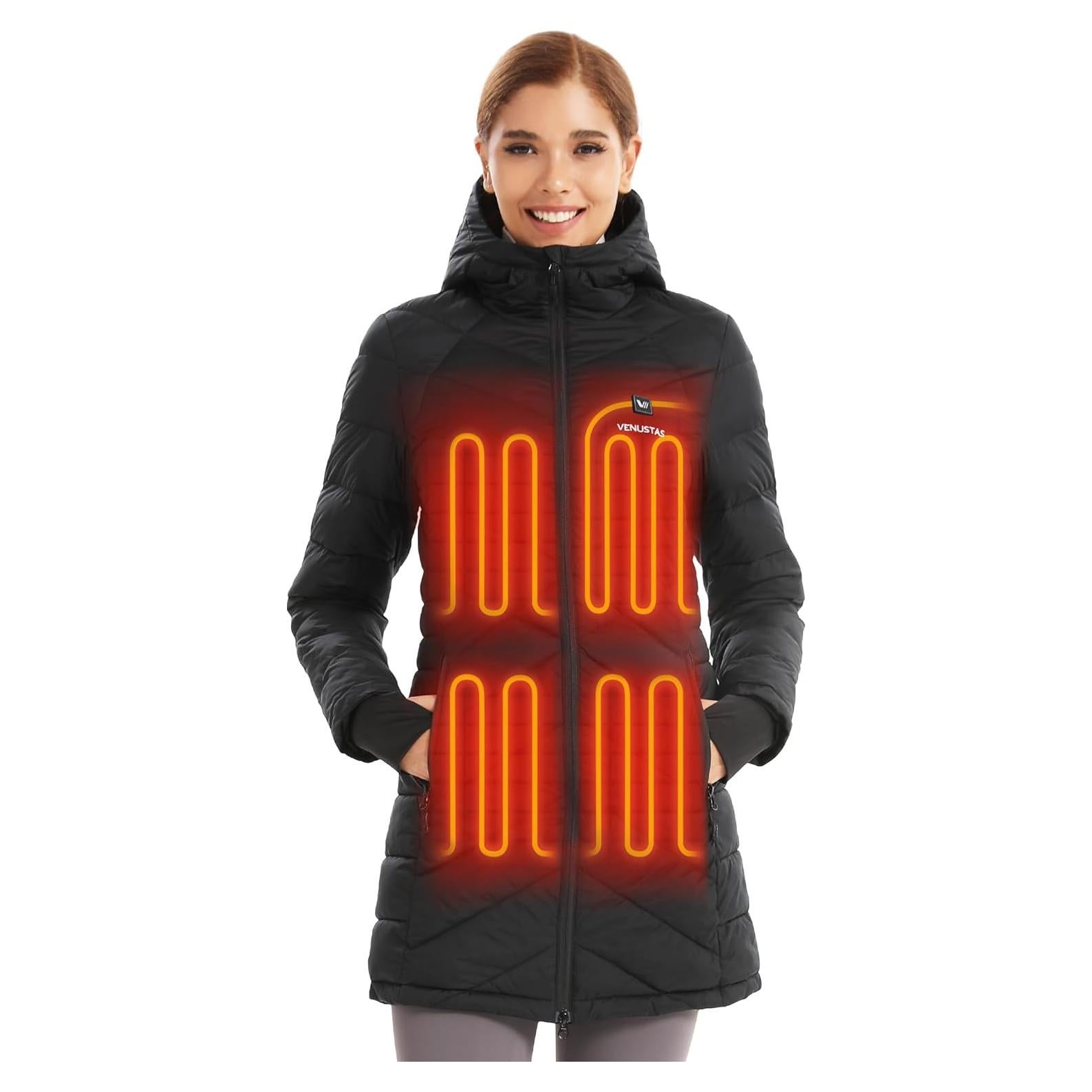 Chaqueta Térmica Larga Venustas para Mujeres con Batería