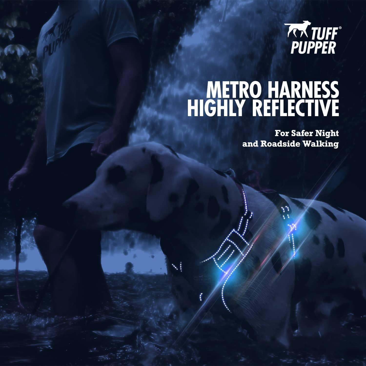 Arnés para Perros Tuff Pupper Pequeño Negro Acolchado Reflectante