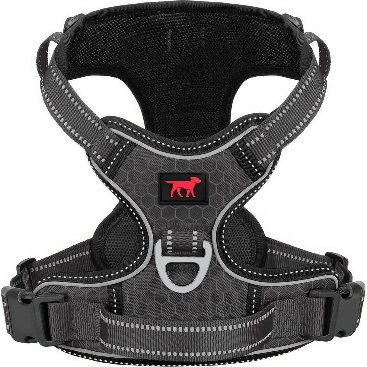 Arnés para Perros Tuff Pupper Pequeño Negro Acolchado Reflectante