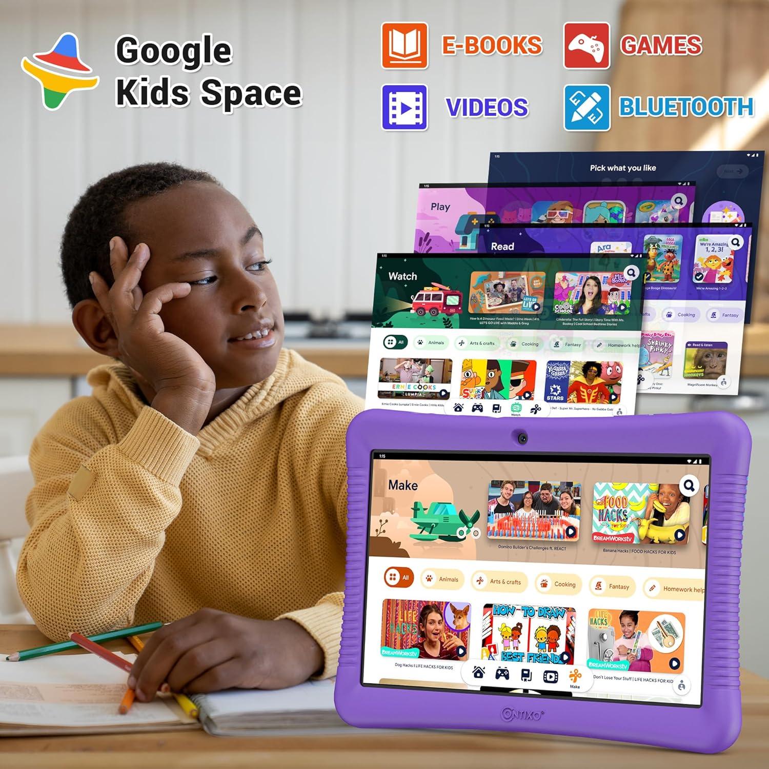 Tableta Contixo K102 10" para Niños con Funda Morado