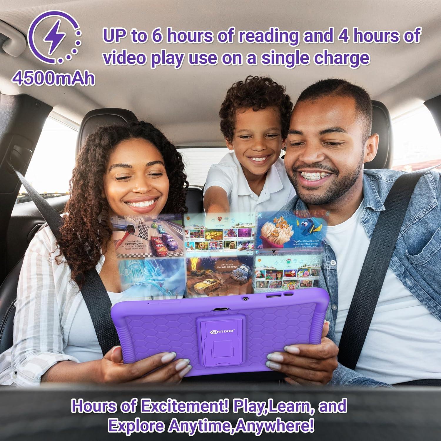 Tableta Contixo K102 10" para Niños con Funda Morado