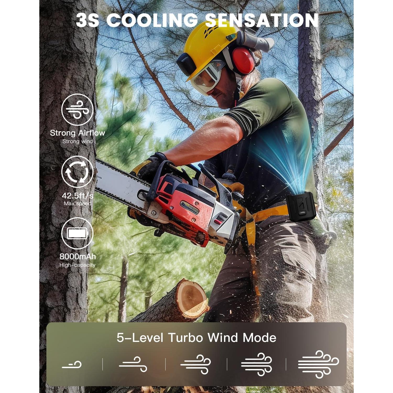 Ventilador de Cintura Portátil coldSky YF-07 10000mAh 5 Velocidades