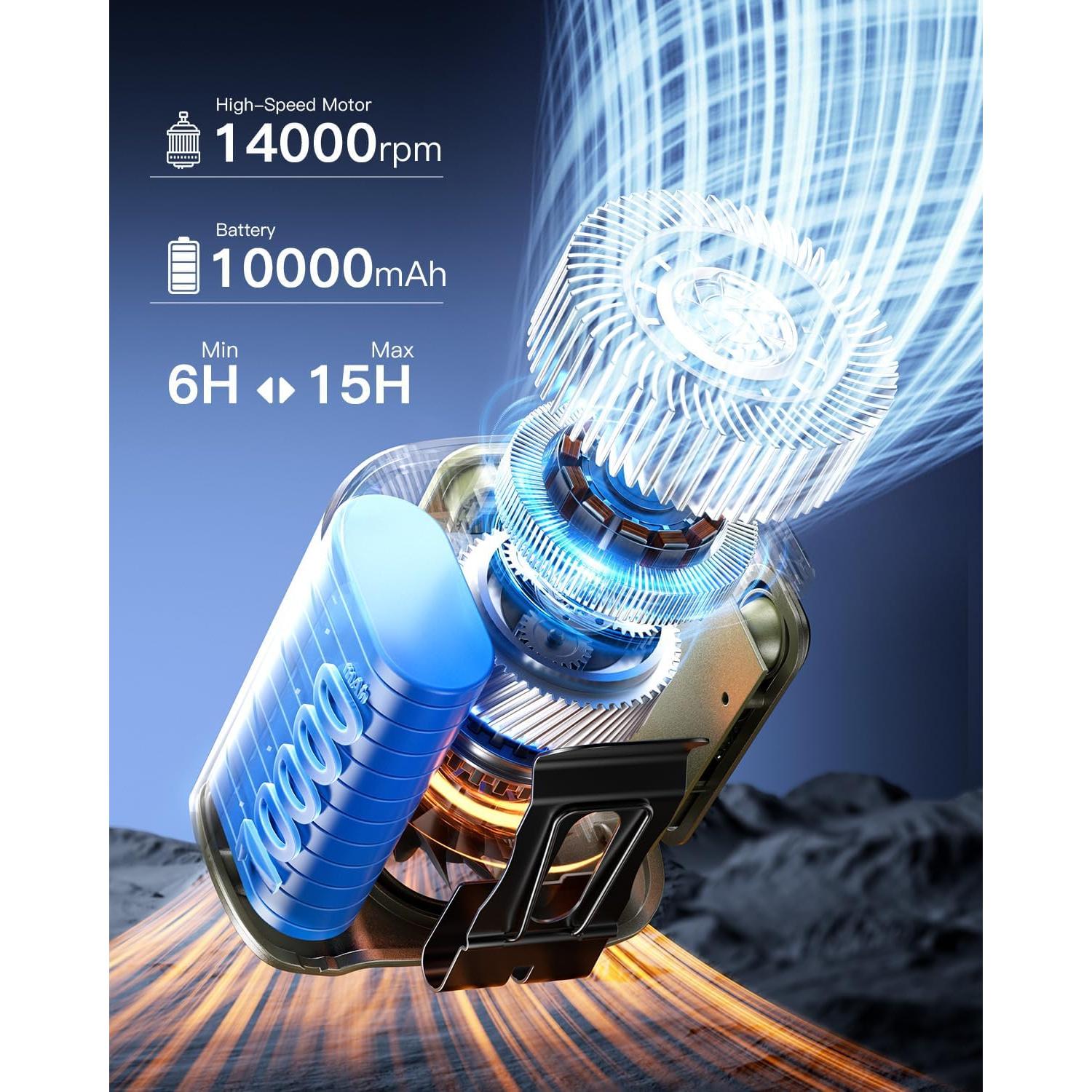 Ventilador de Cintura Portátil coldSky YF-07 10000mAh 5 Velocidades