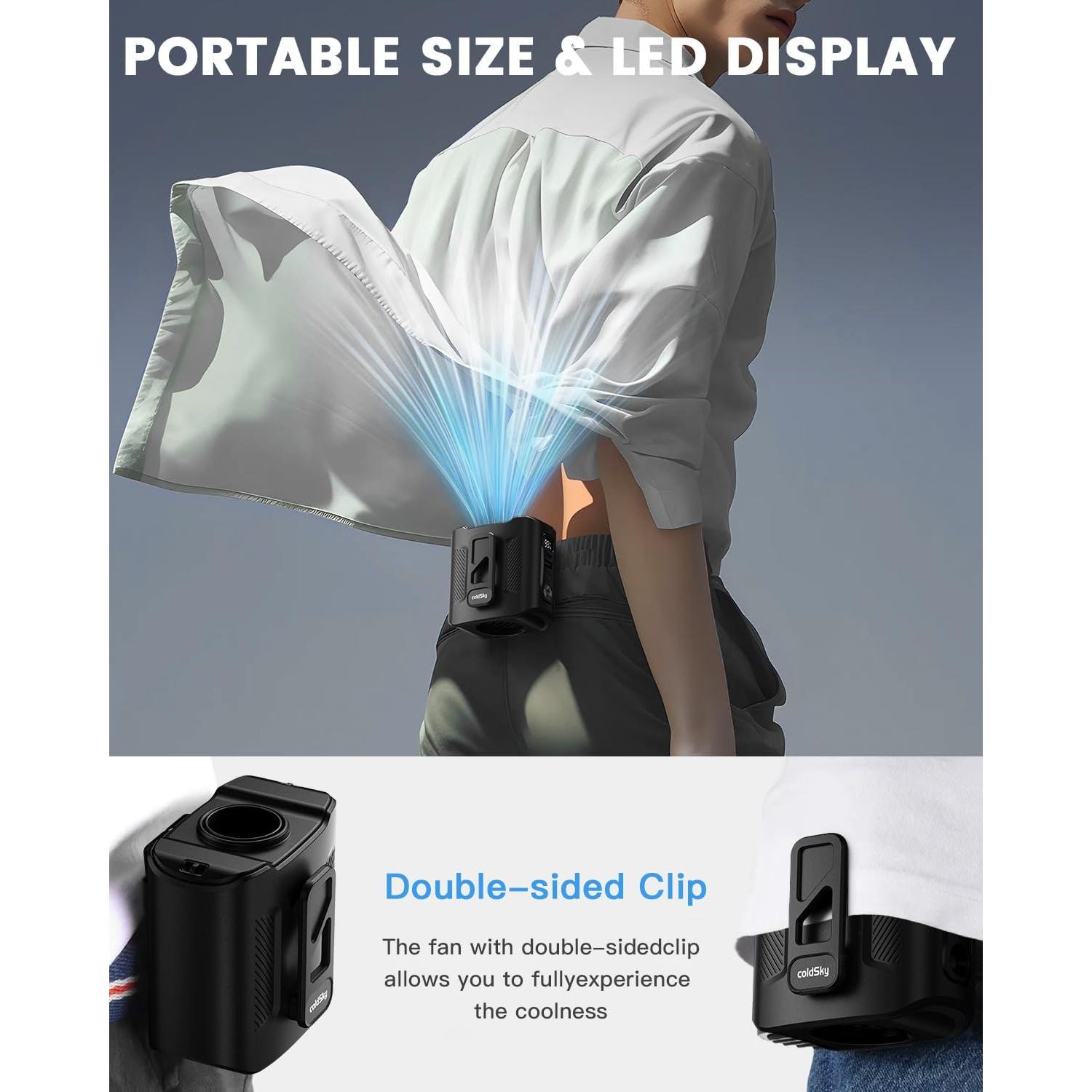 Ventilador de Cintura Portátil coldSky YF-07 10000mAh 5 Velocidades