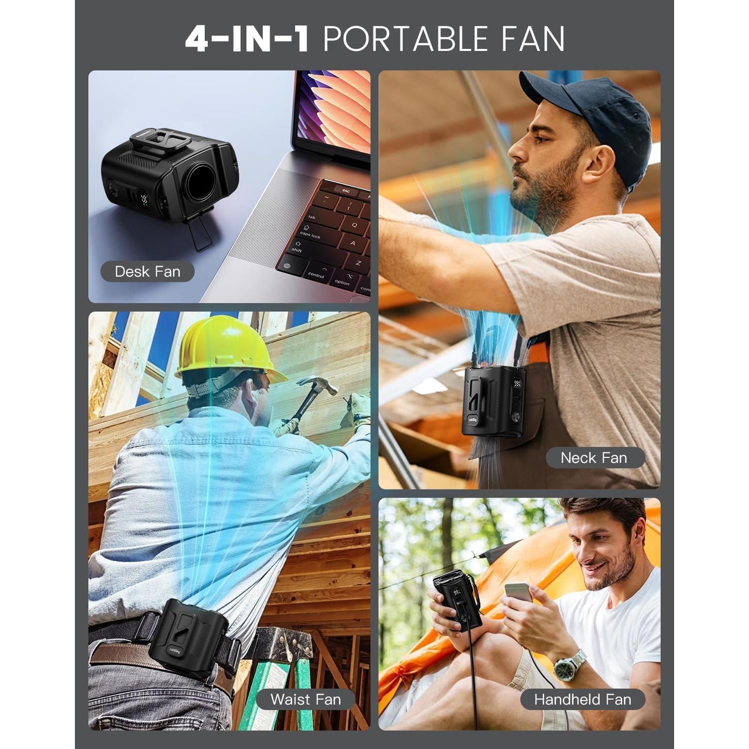 Ventilador de Cintura Portátil coldSky YF-07 10000mAh 5 Velocidades