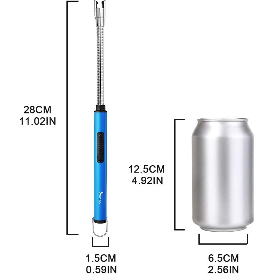 Encendedor Eléctrico SUPRUS Azul Recargable USB 360° a Prueba de Viento